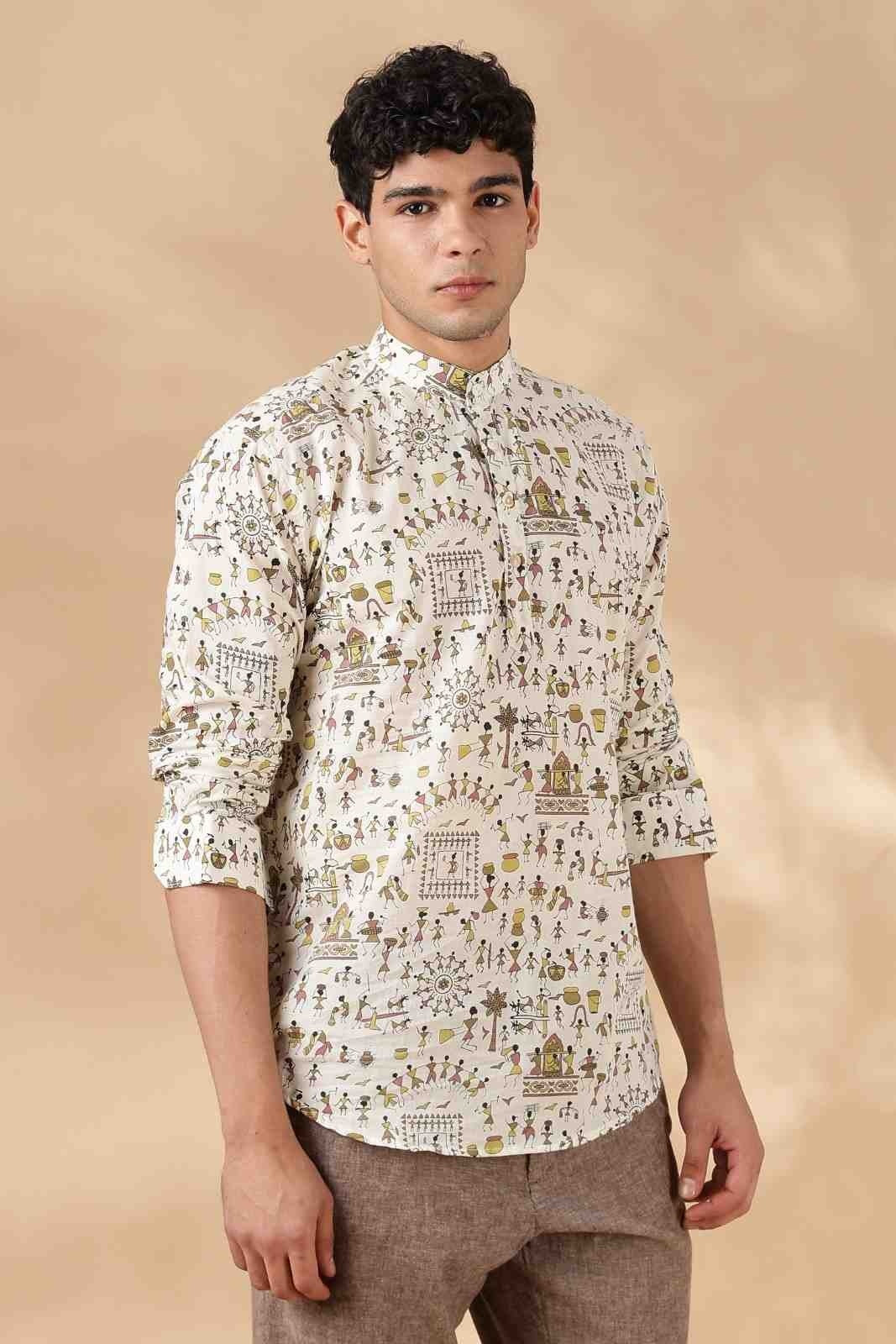 Ethnic Cotton Short Kurta for Men