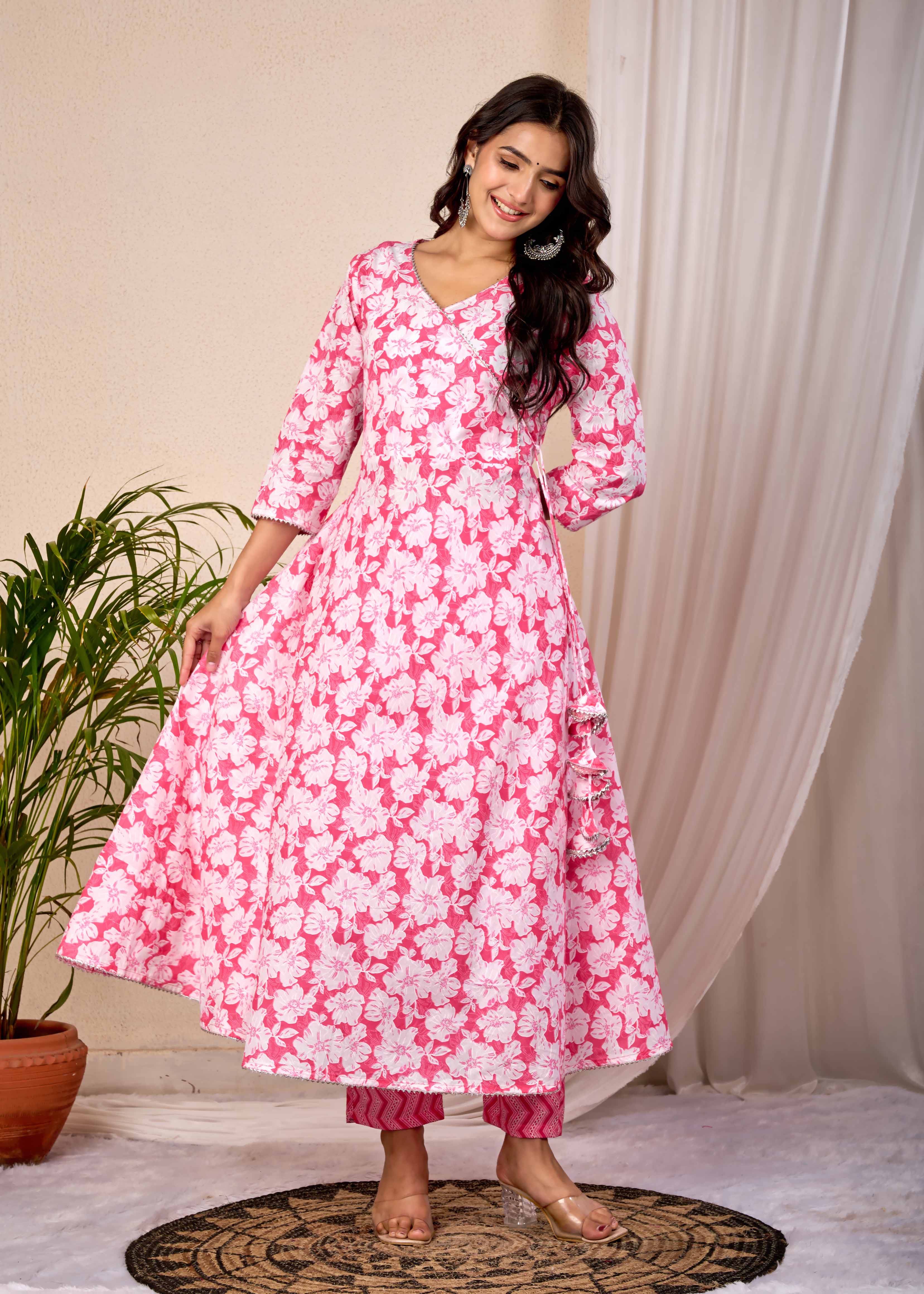 Floral Cotton Kurta Set for Women