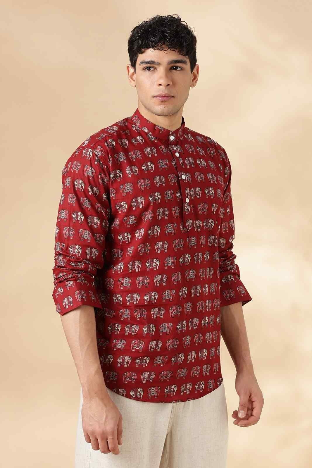 Ethnic Cotton Short Kurta for Men