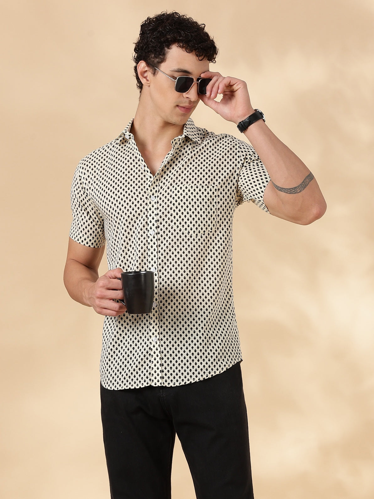 Stylish Printed Half Sleeve Shirt for Men