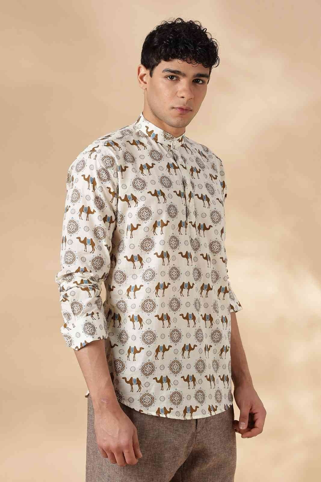 Ethnic Cotton Short Kurta for Men