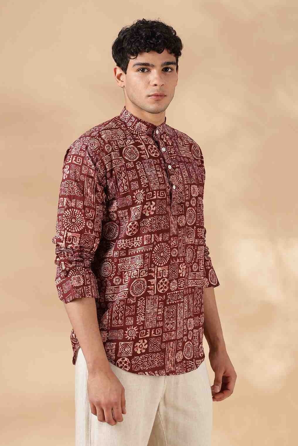 Ethnic Cotton Short Kurta for Men