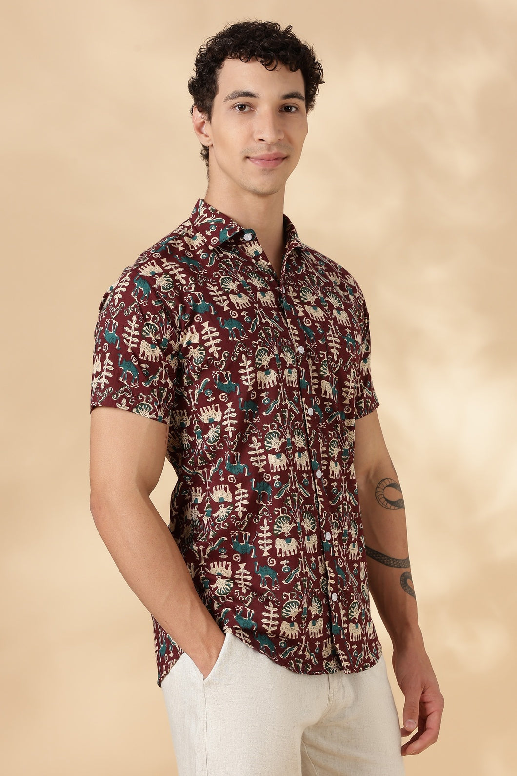 Stylish Printed Half Sleeve Shirt for Men