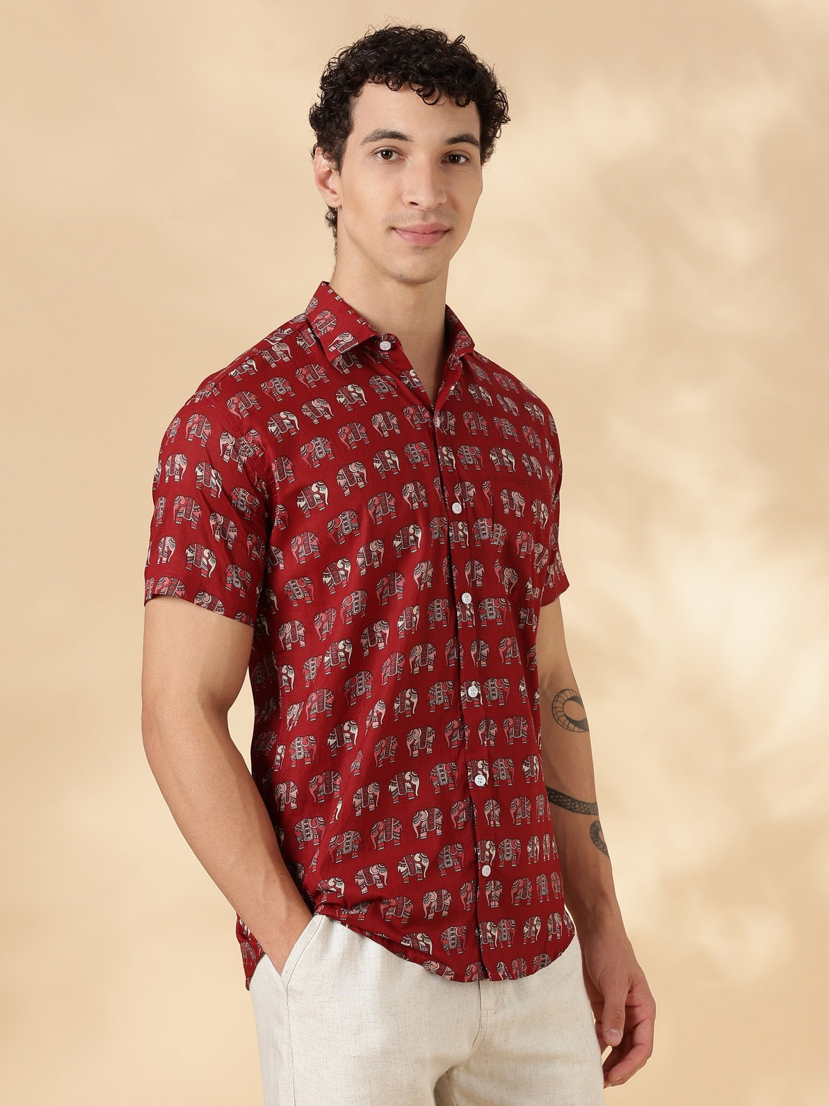Stylish Printed Half Sleeve Shirt for Men