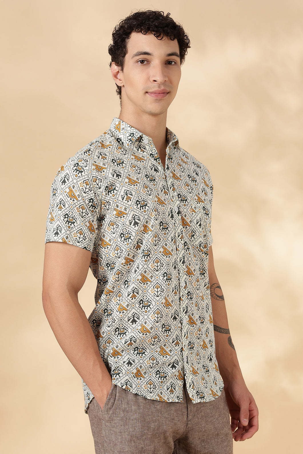 Stylish Printed Half Sleeve Shirt for Men
