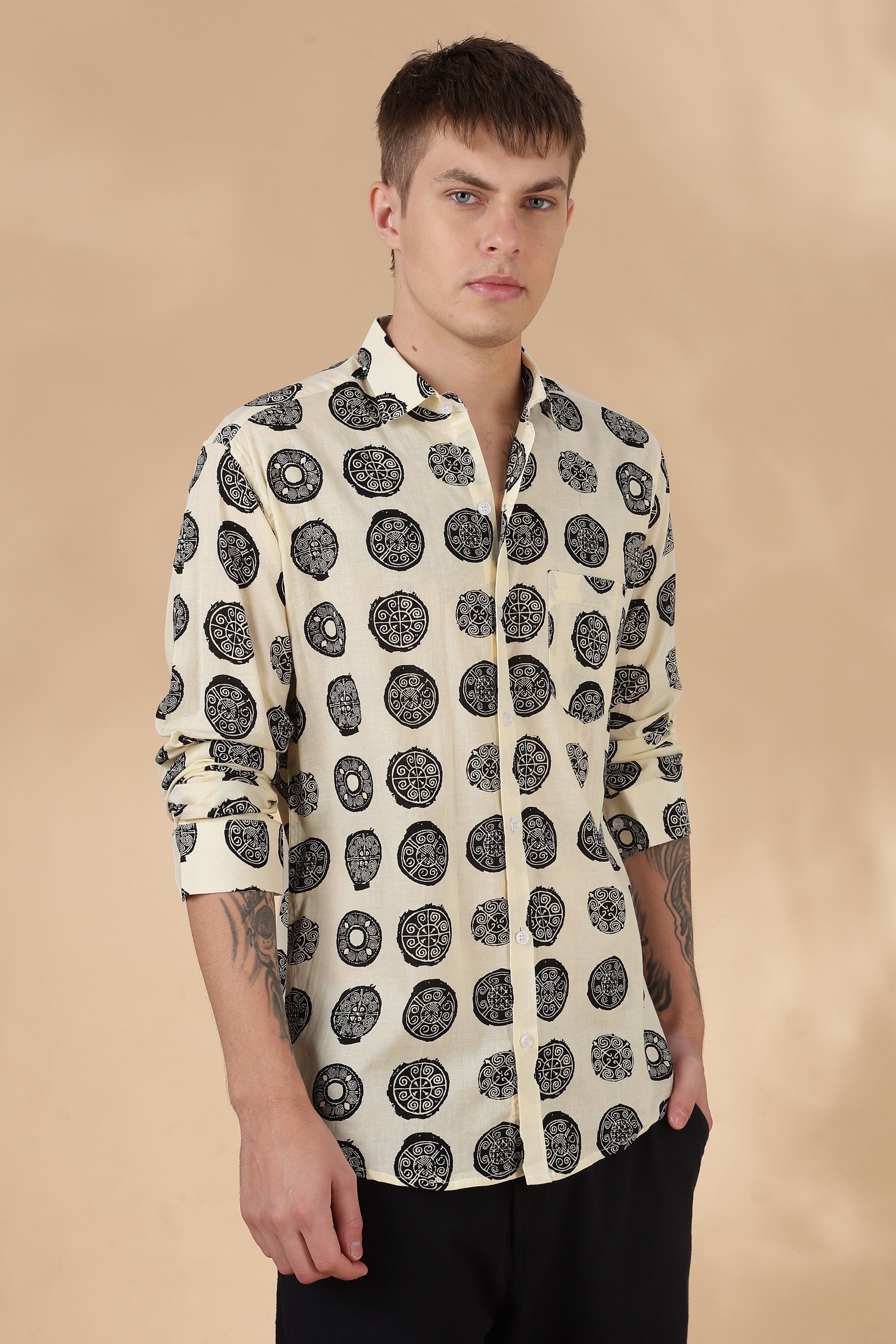 Men’s Full Sleeve Printed Cotton Shirt