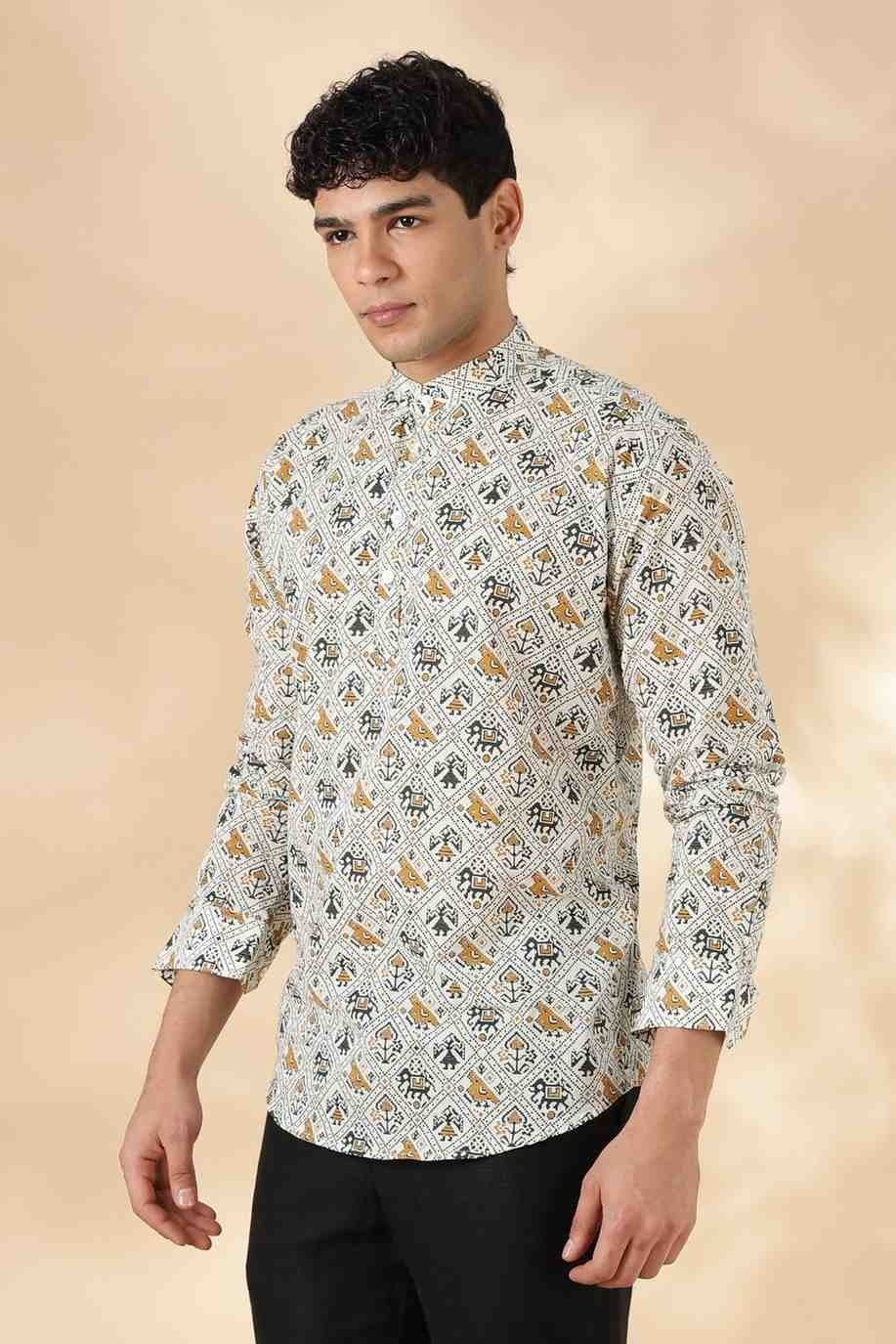 Ethnic Cotton Short Kurta for Men
