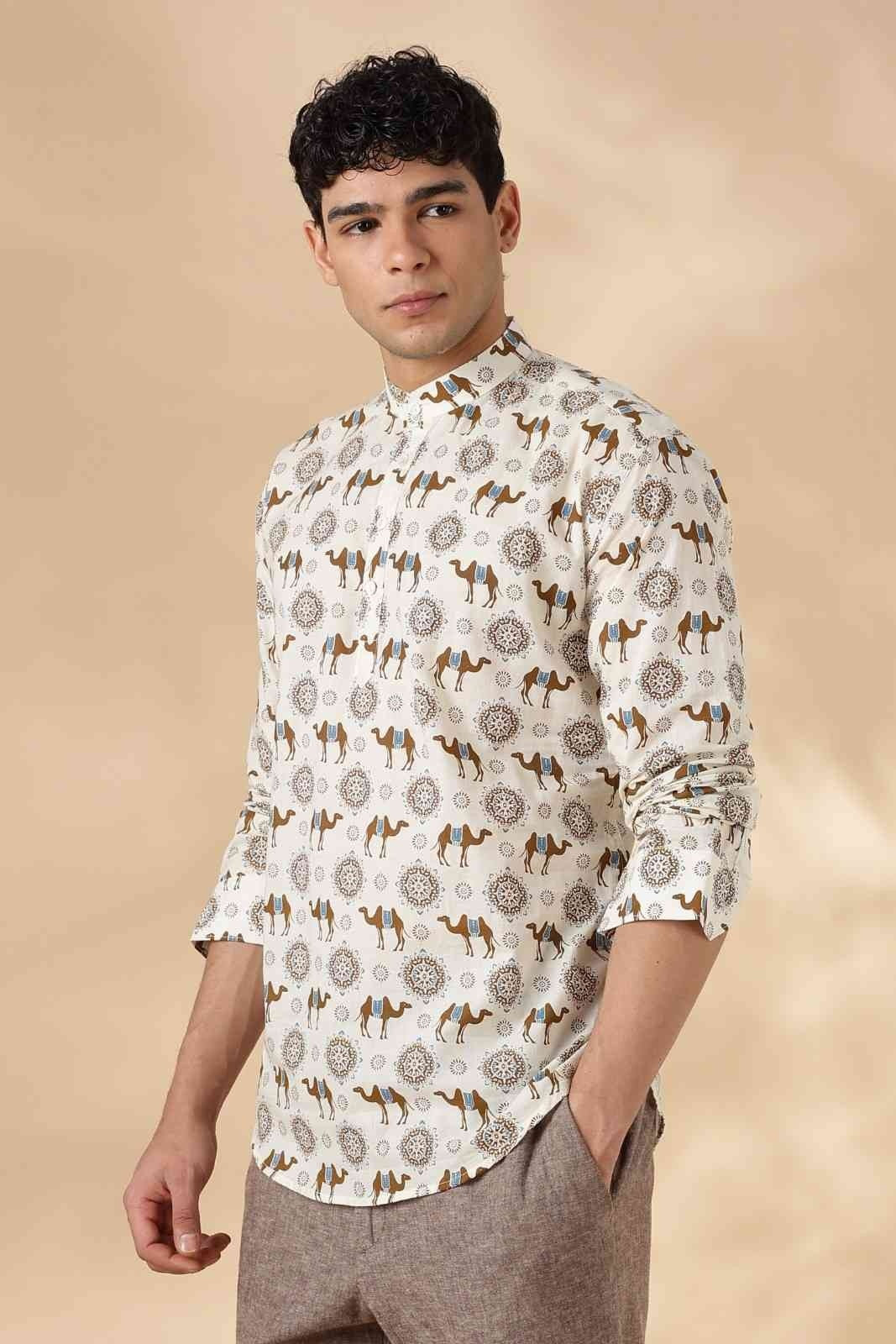 Ethnic Cotton Short Kurta for Men