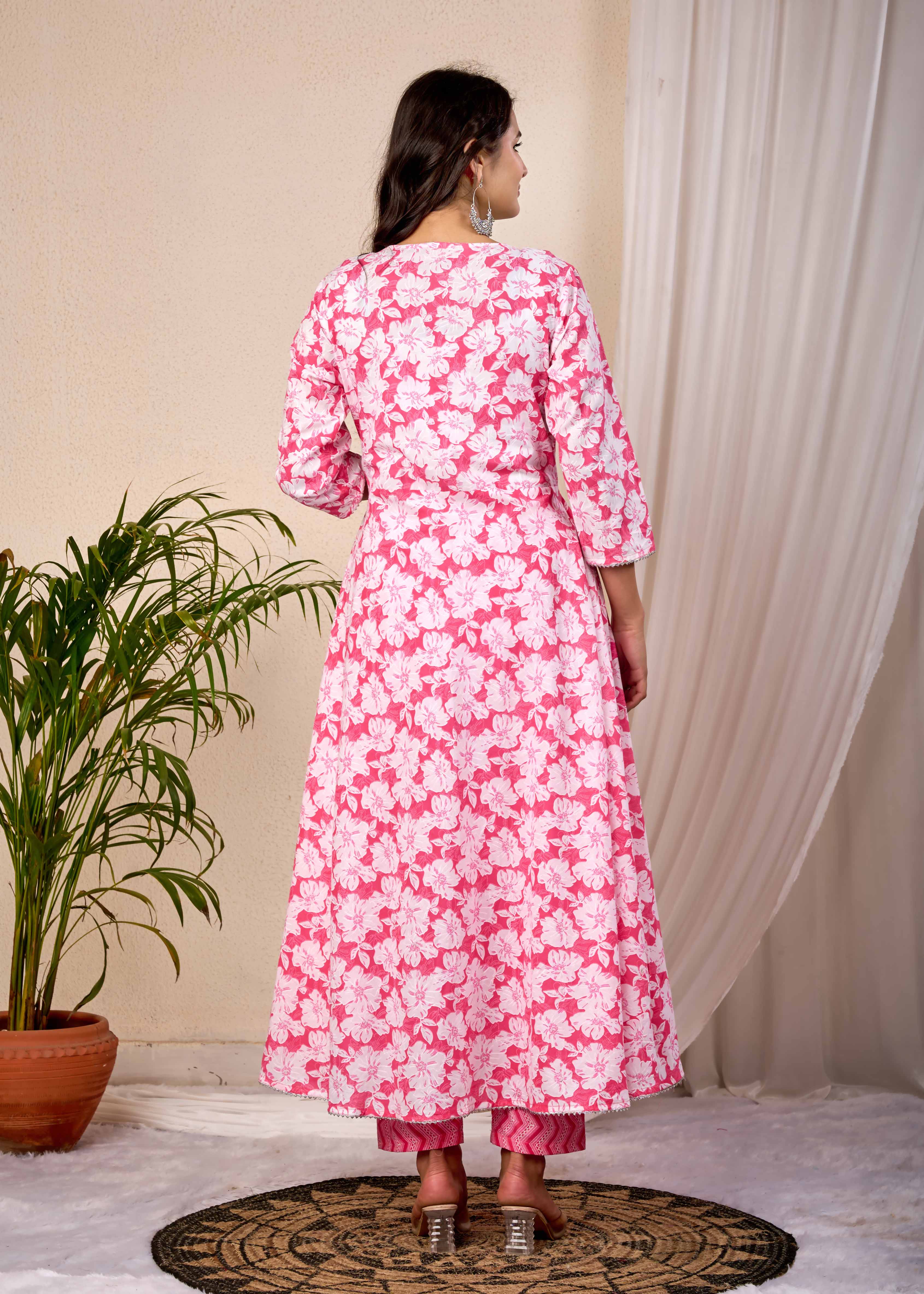 Floral Cotton Kurta Set for Women