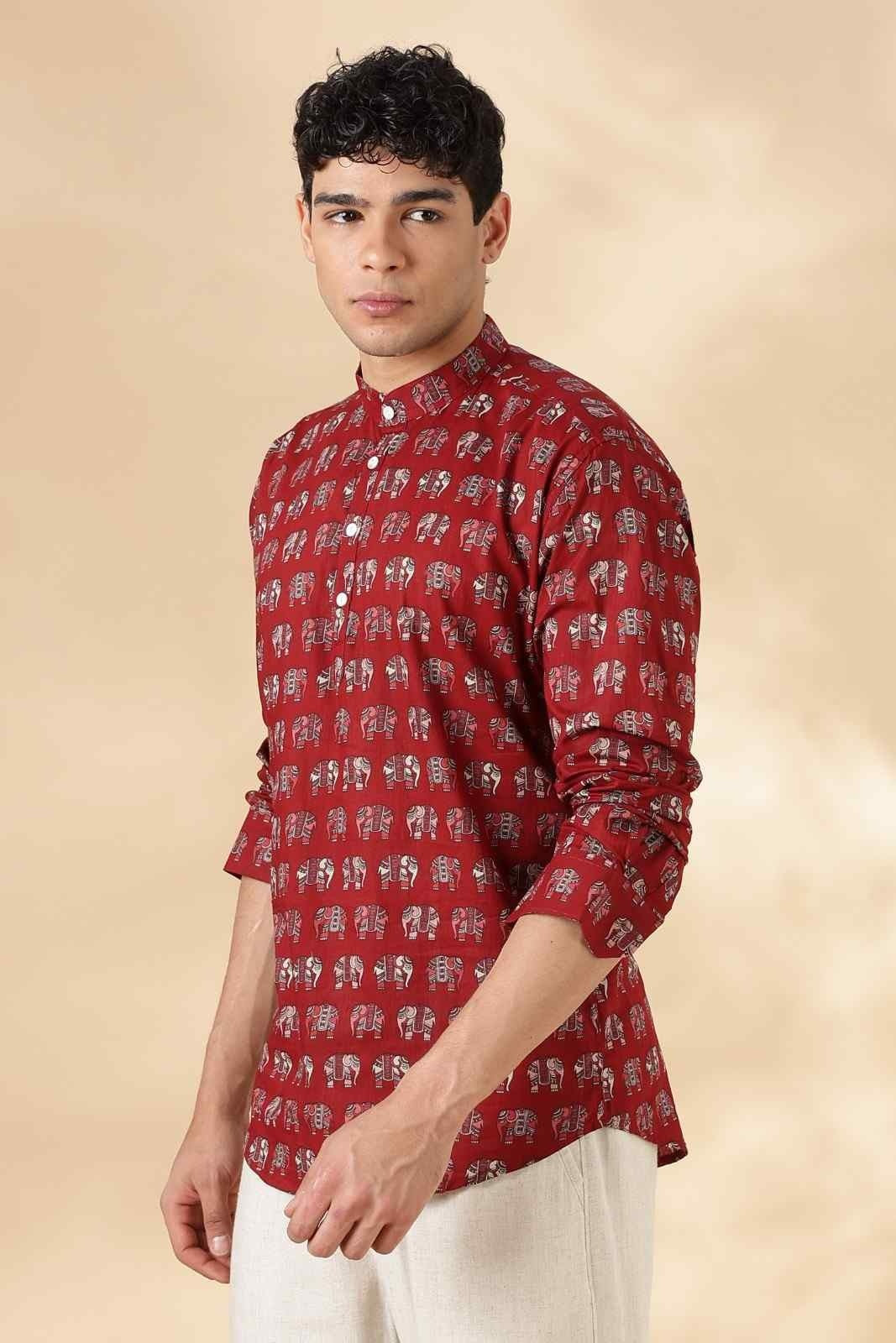 Ethnic Cotton Short Kurta for Men