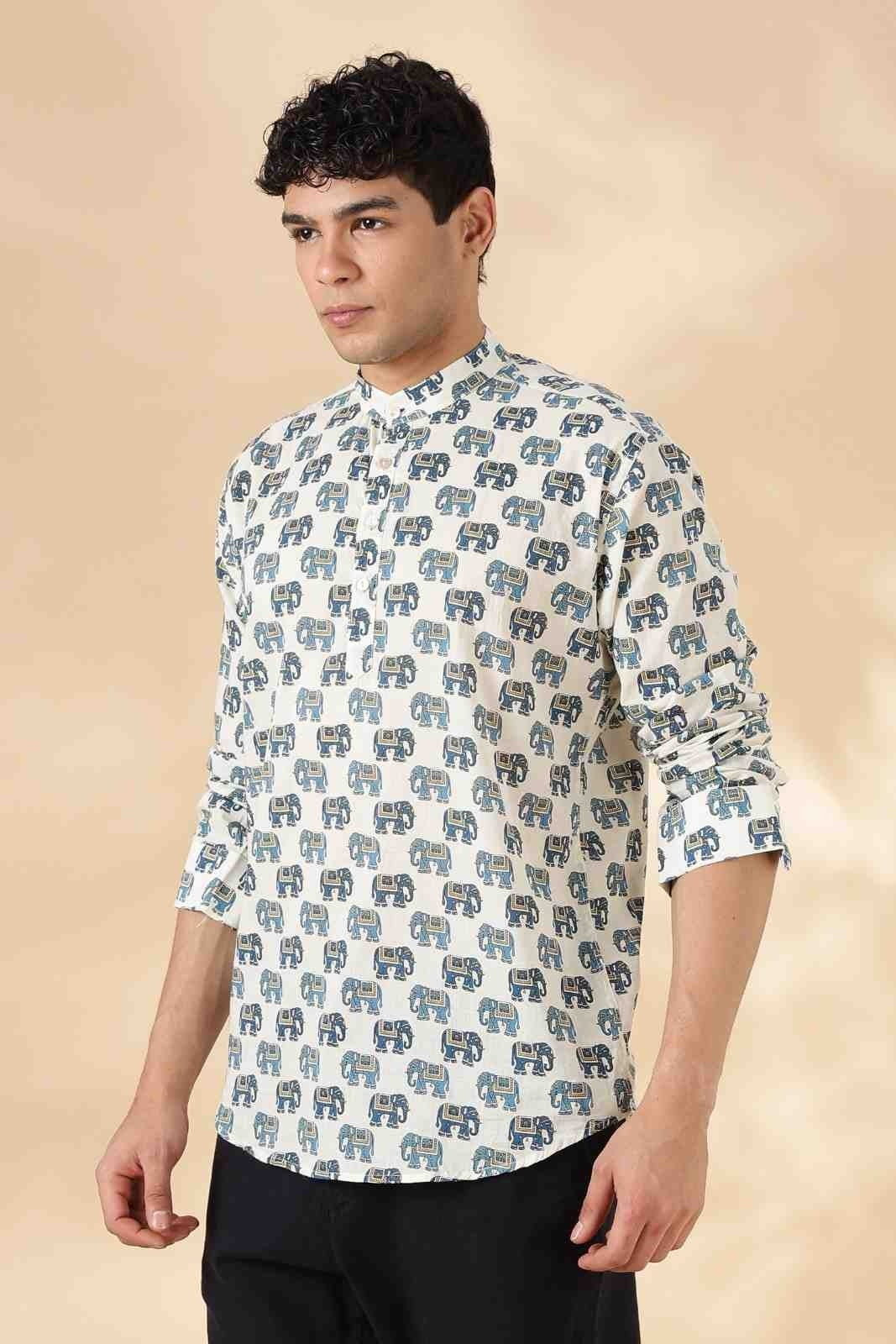 Ethnic Cotton Short Kurta for Men
