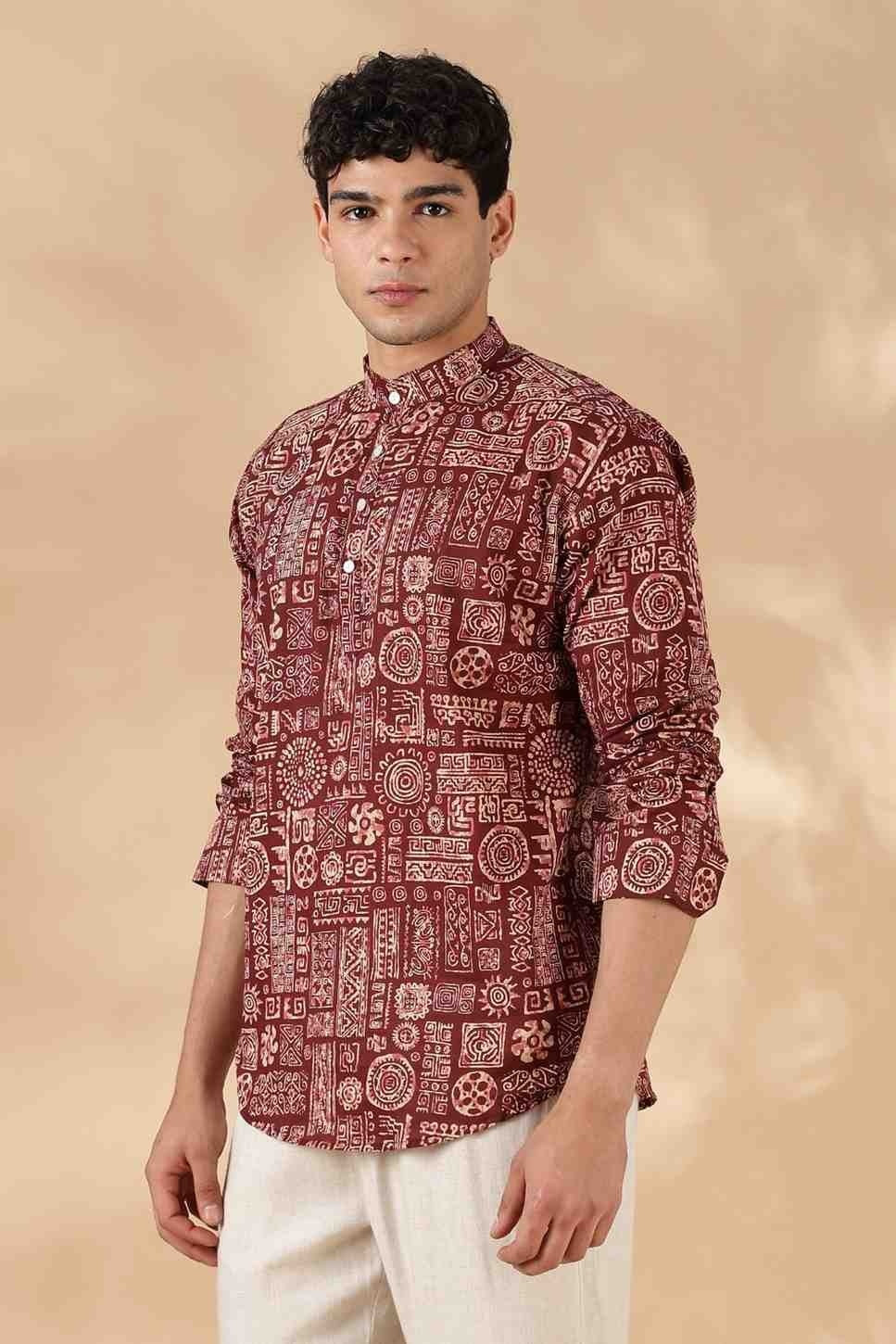 Ethnic Cotton Short Kurta for Men