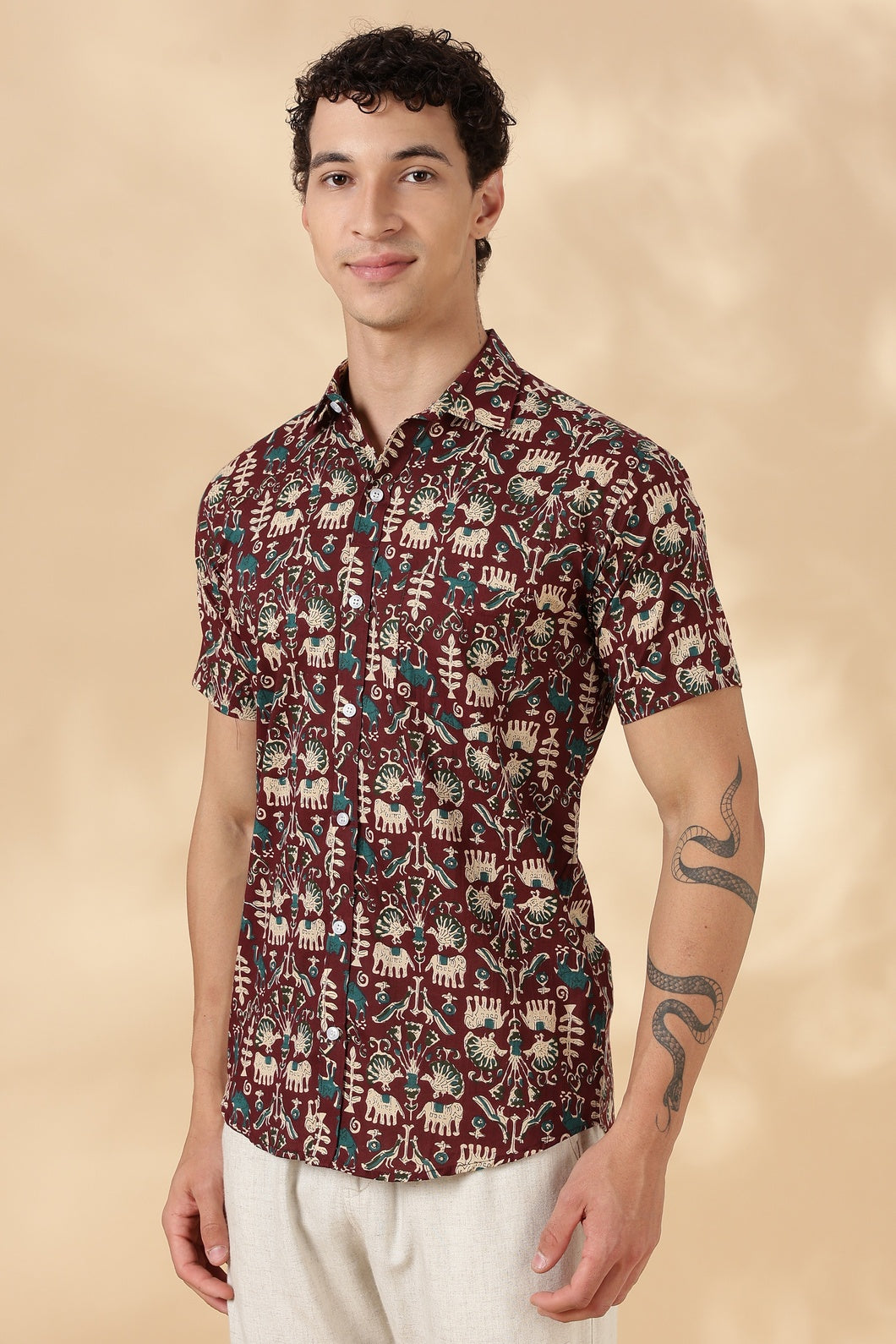 Stylish Printed Half Sleeve Shirt for Men