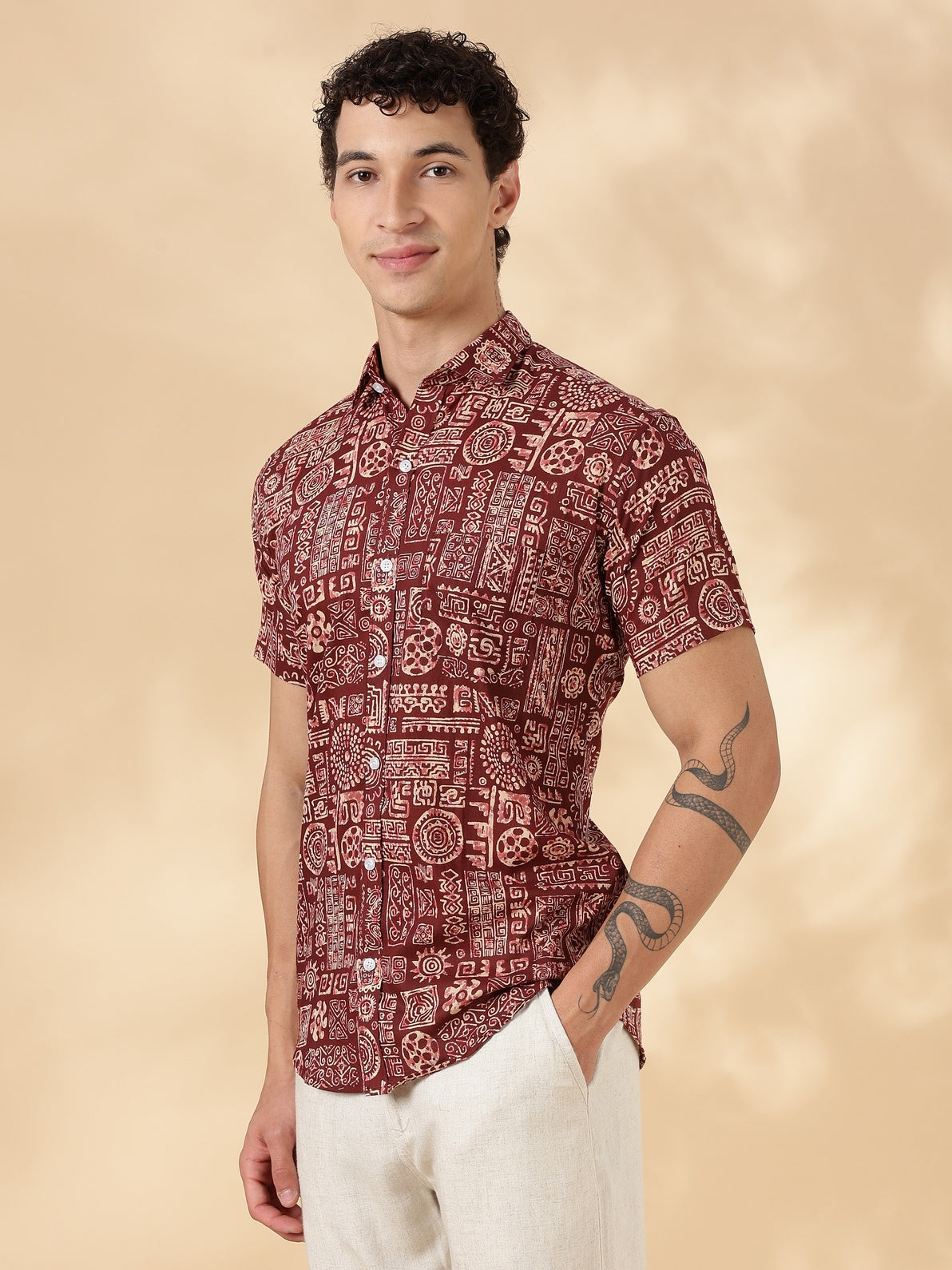 Stylish Printed Half Sleeve Shirt for Men