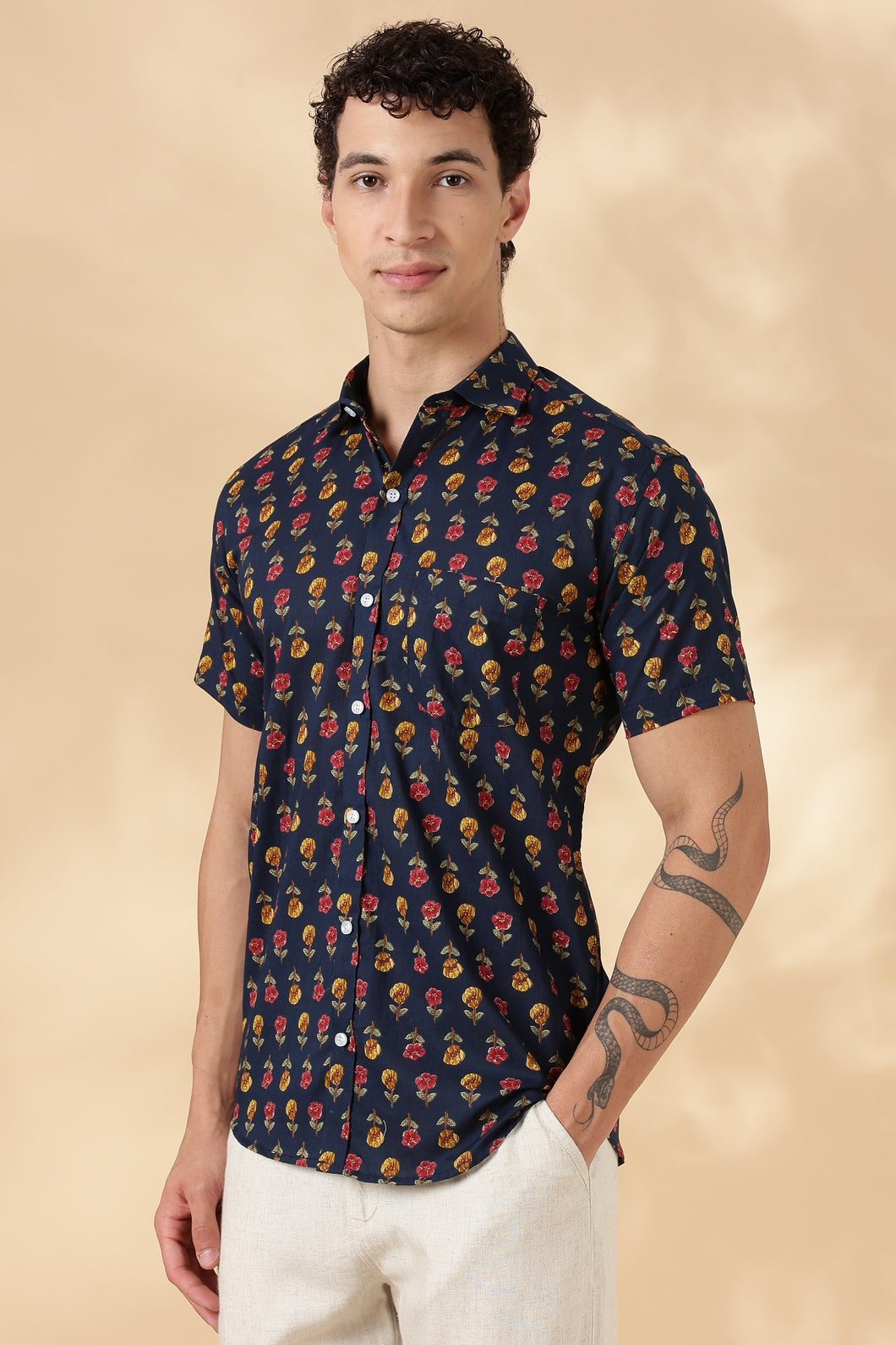 Stylish Printed Half Sleeve Shirt for Men