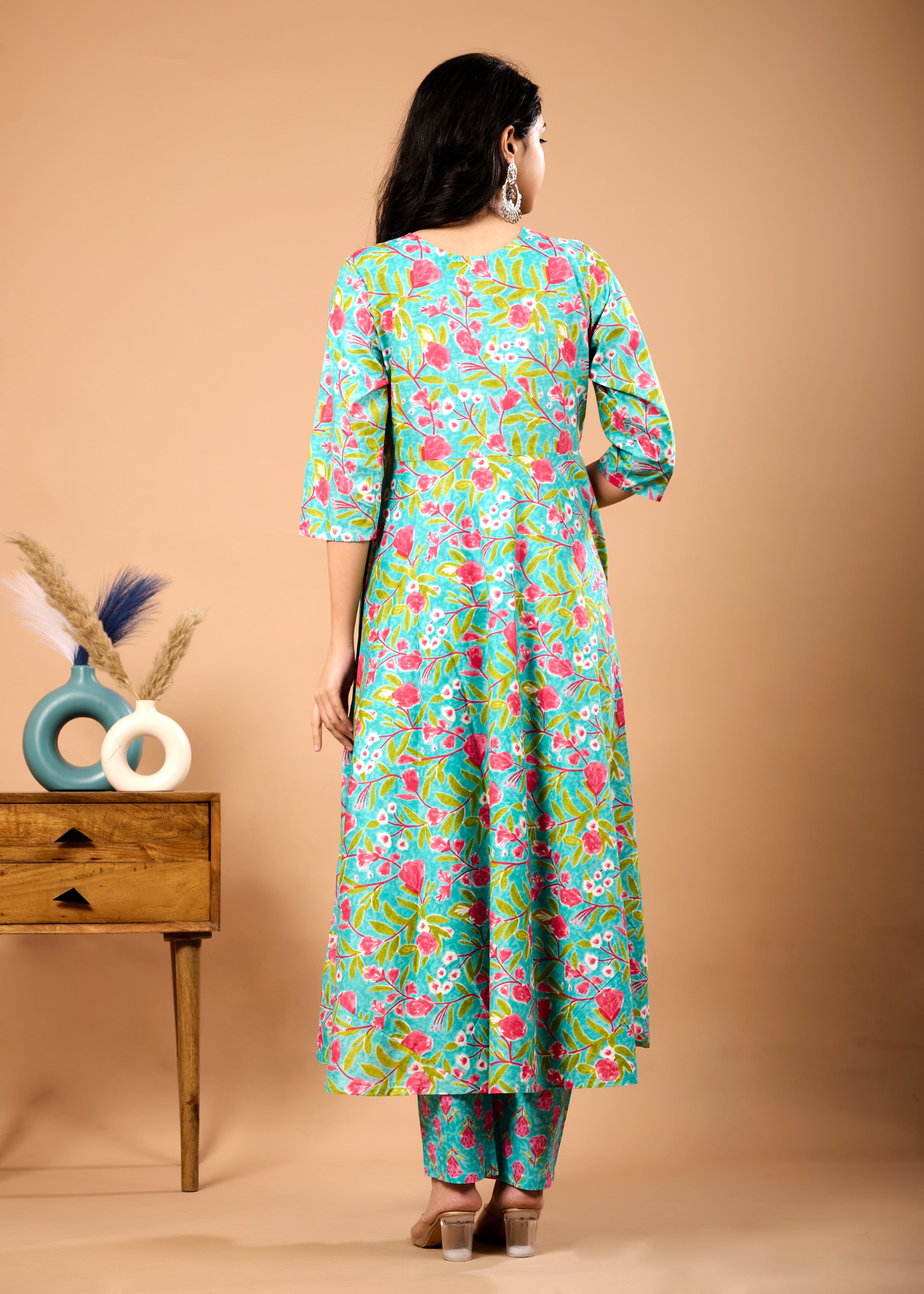 Floral Cotton Kurta Set for Women