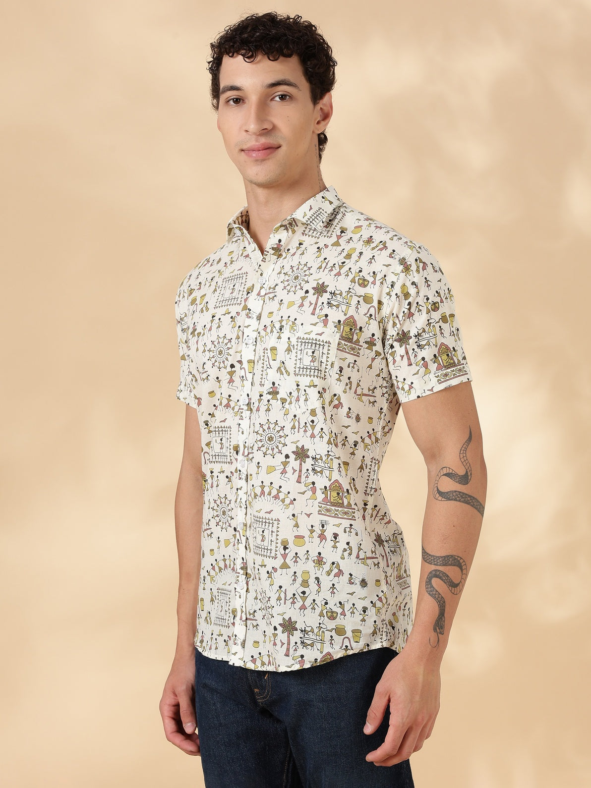 Stylish Printed Half Sleeve Shirt for Men