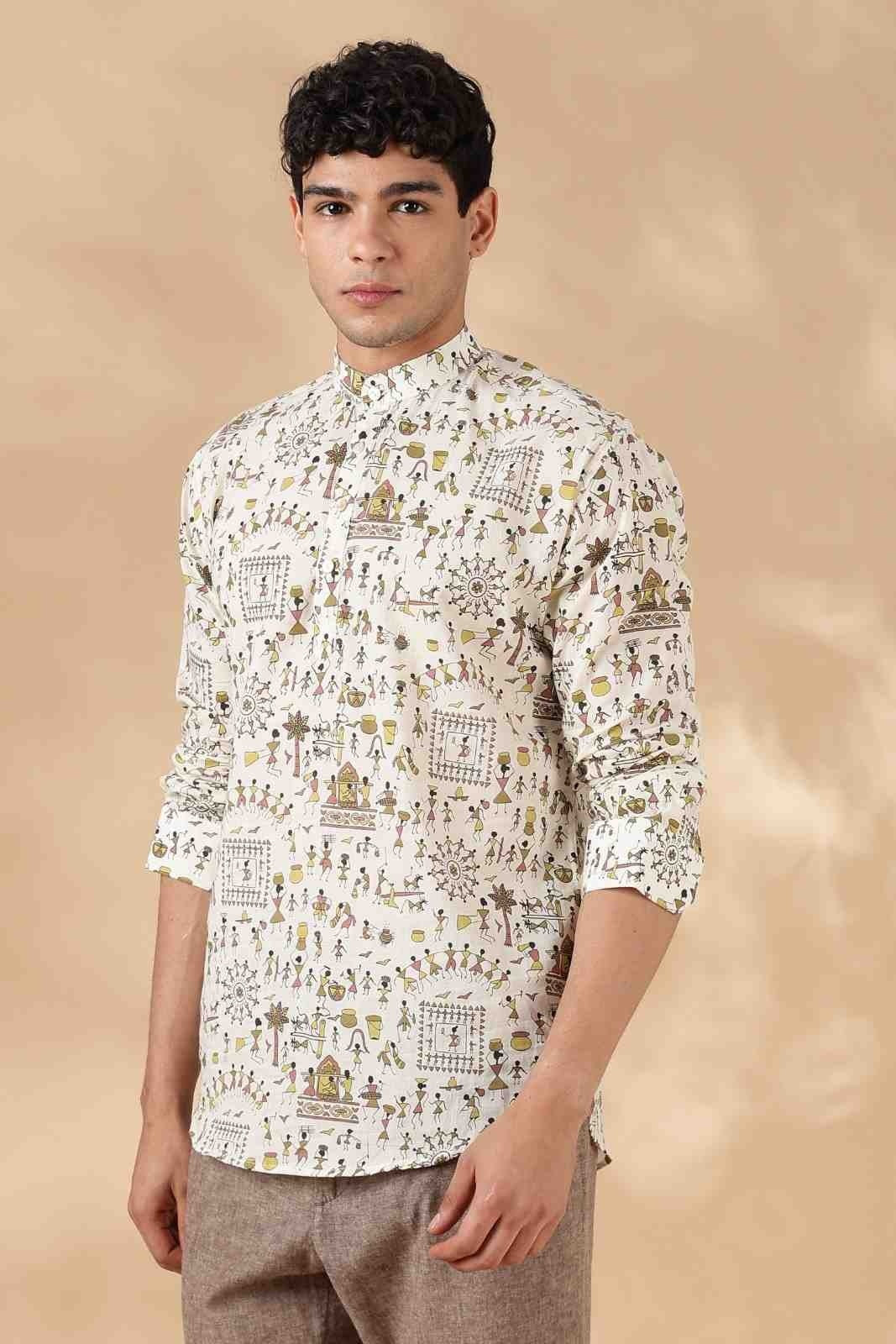 Ethnic Cotton Short Kurta for Men