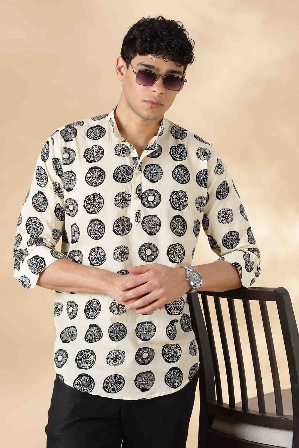 Ethnic Cotton Short Kurta for Men