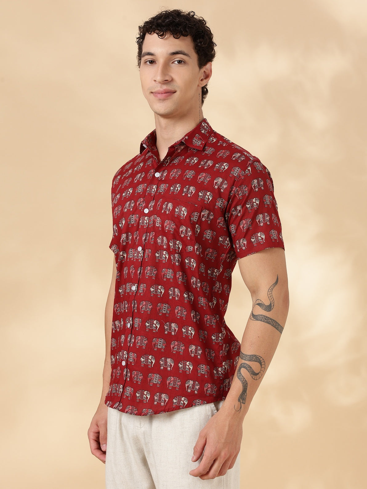 Stylish Printed Half Sleeve Shirt for Men
