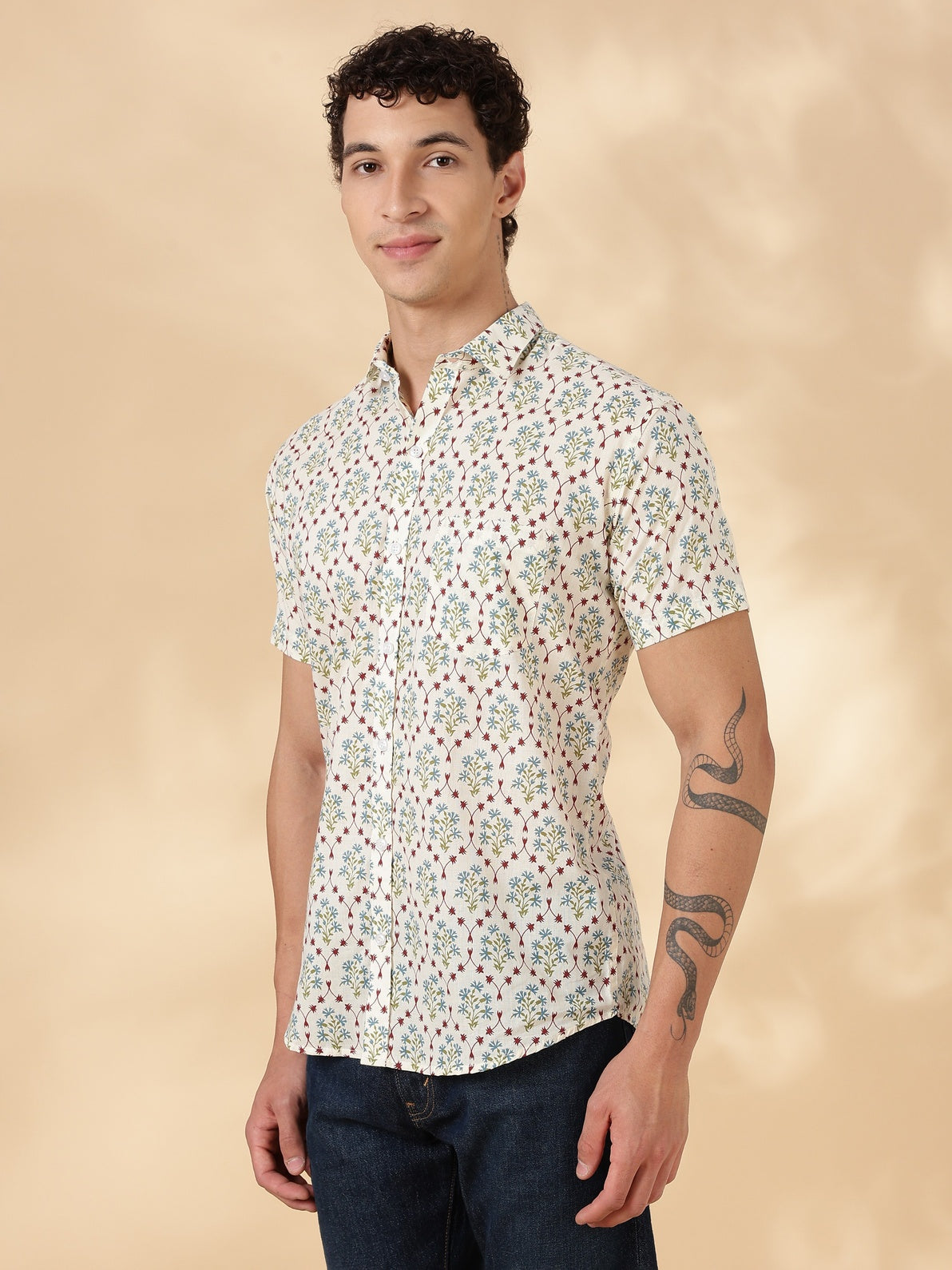 Stylish Printed Half Sleeve Shirt for Men