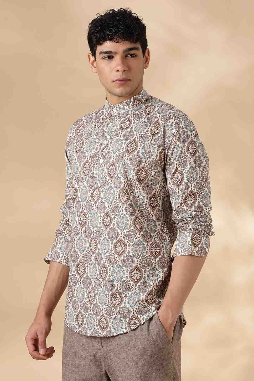 Ethnic Cotton Short Kurta for Men