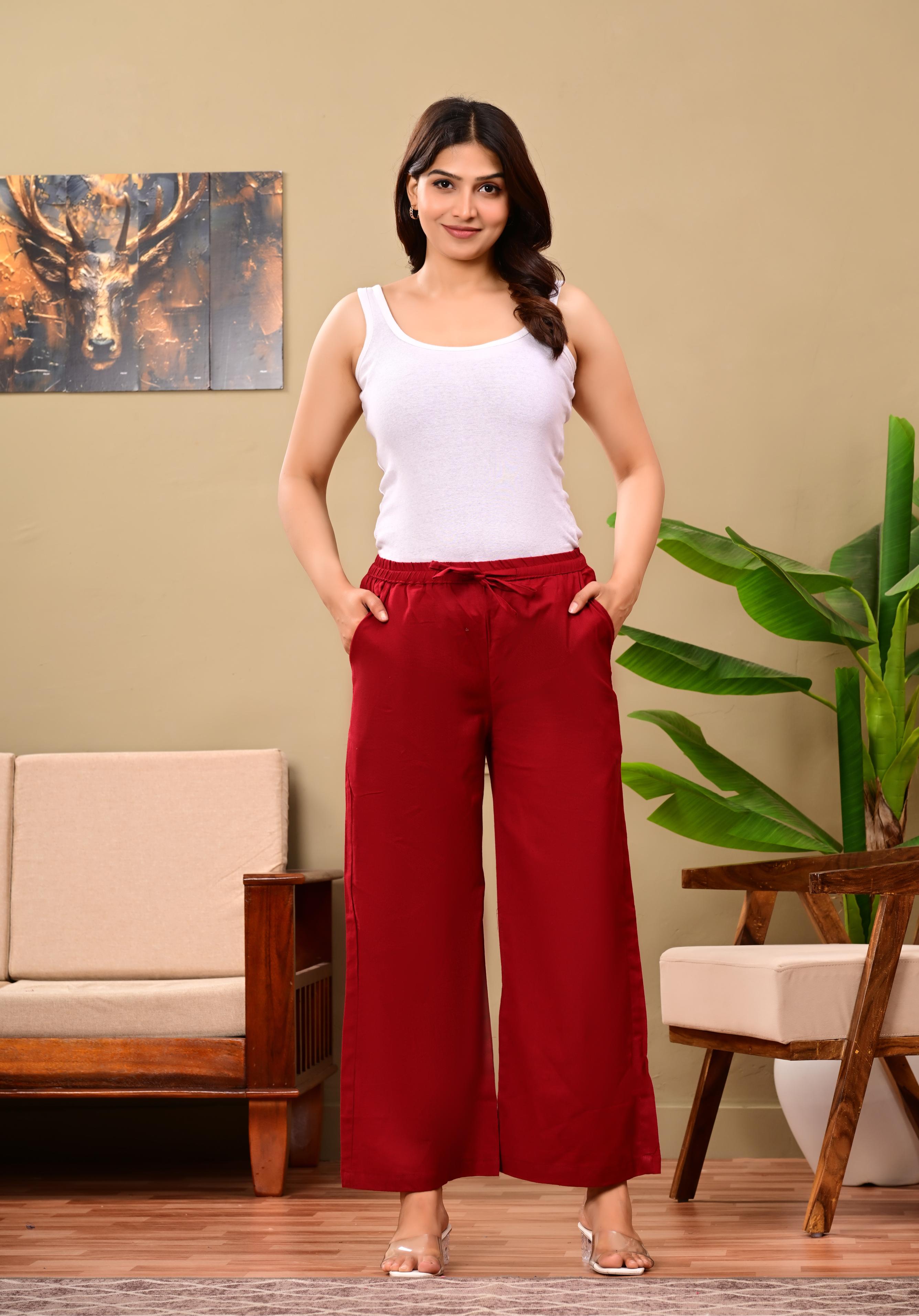 Women Relaxed Fit Palazzo Bottoms