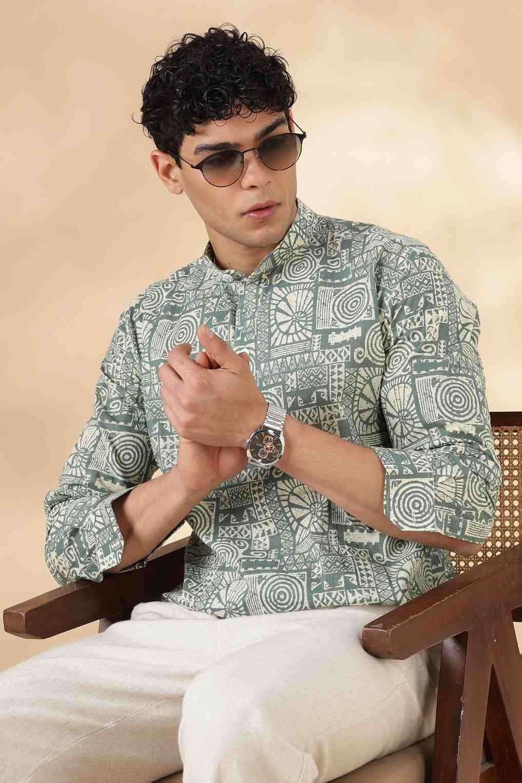 Ethnic Cotton Short Kurta for Men