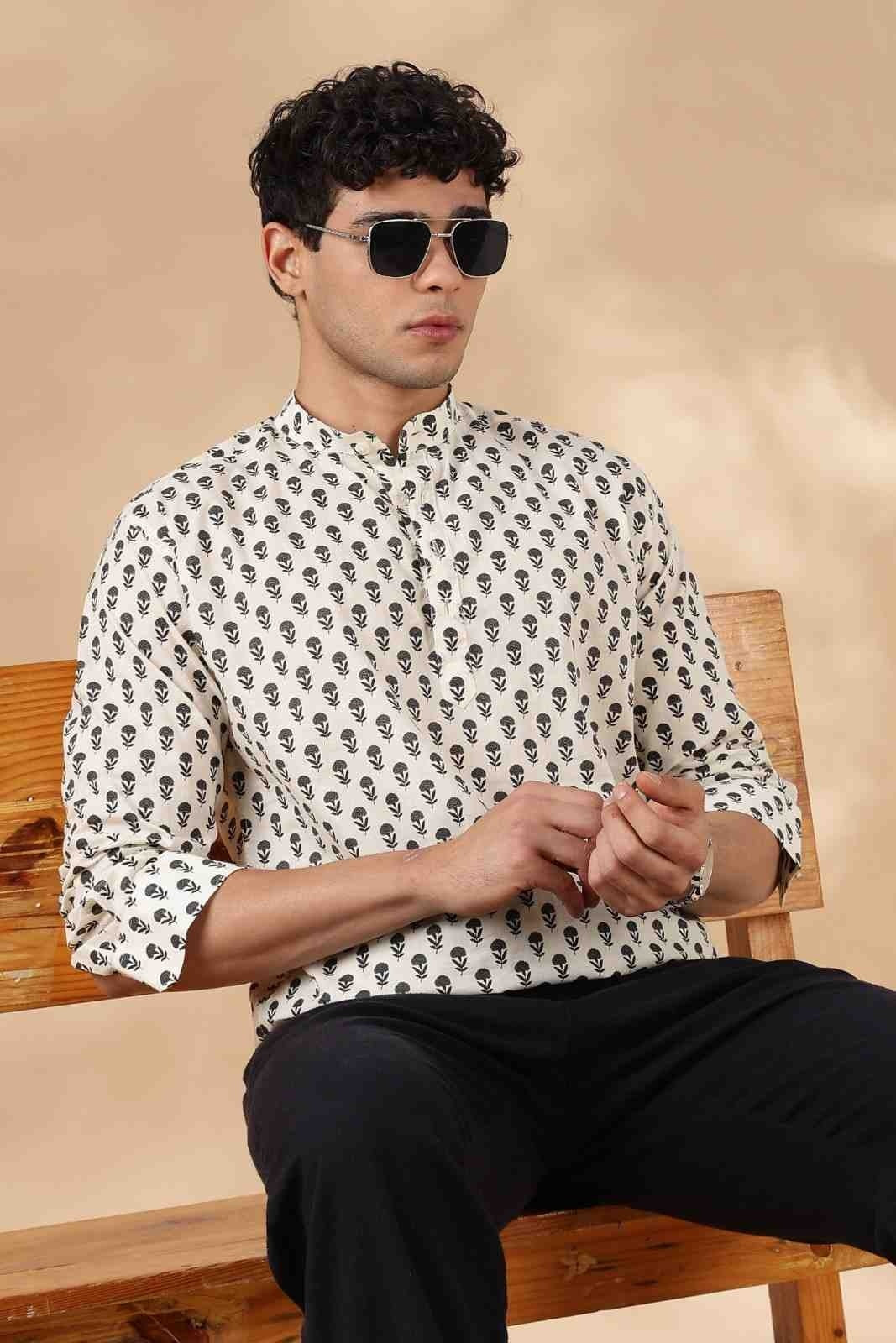Ethnic Cotton Short Kurta for Men