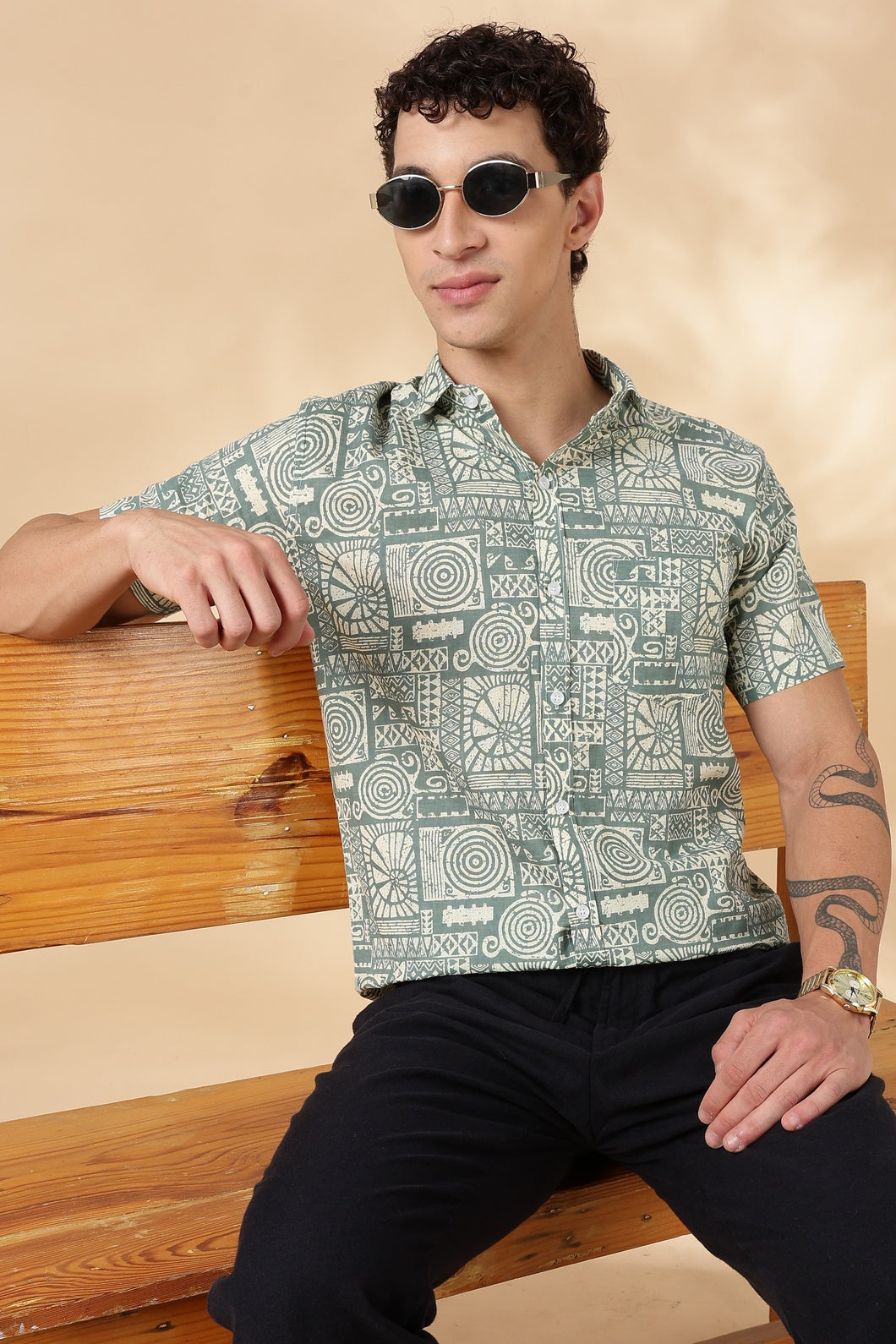 Stylish Printed Half Sleeve Shirt for Men