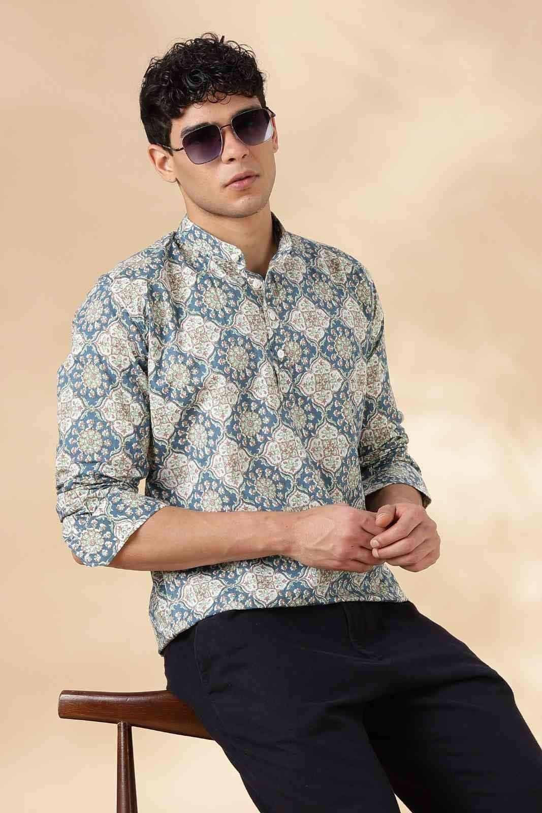 Ethnic Cotton Short Kurta for Men