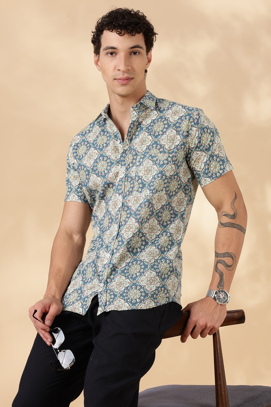 Stylish Printed Half Sleeve Shirt for Men