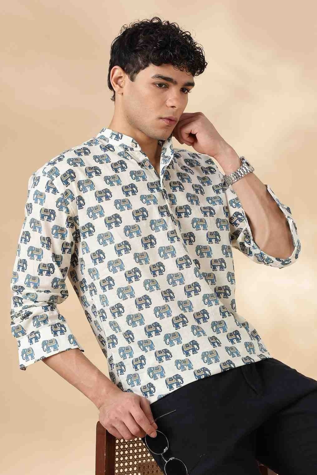 Ethnic Cotton Short Kurta for Men