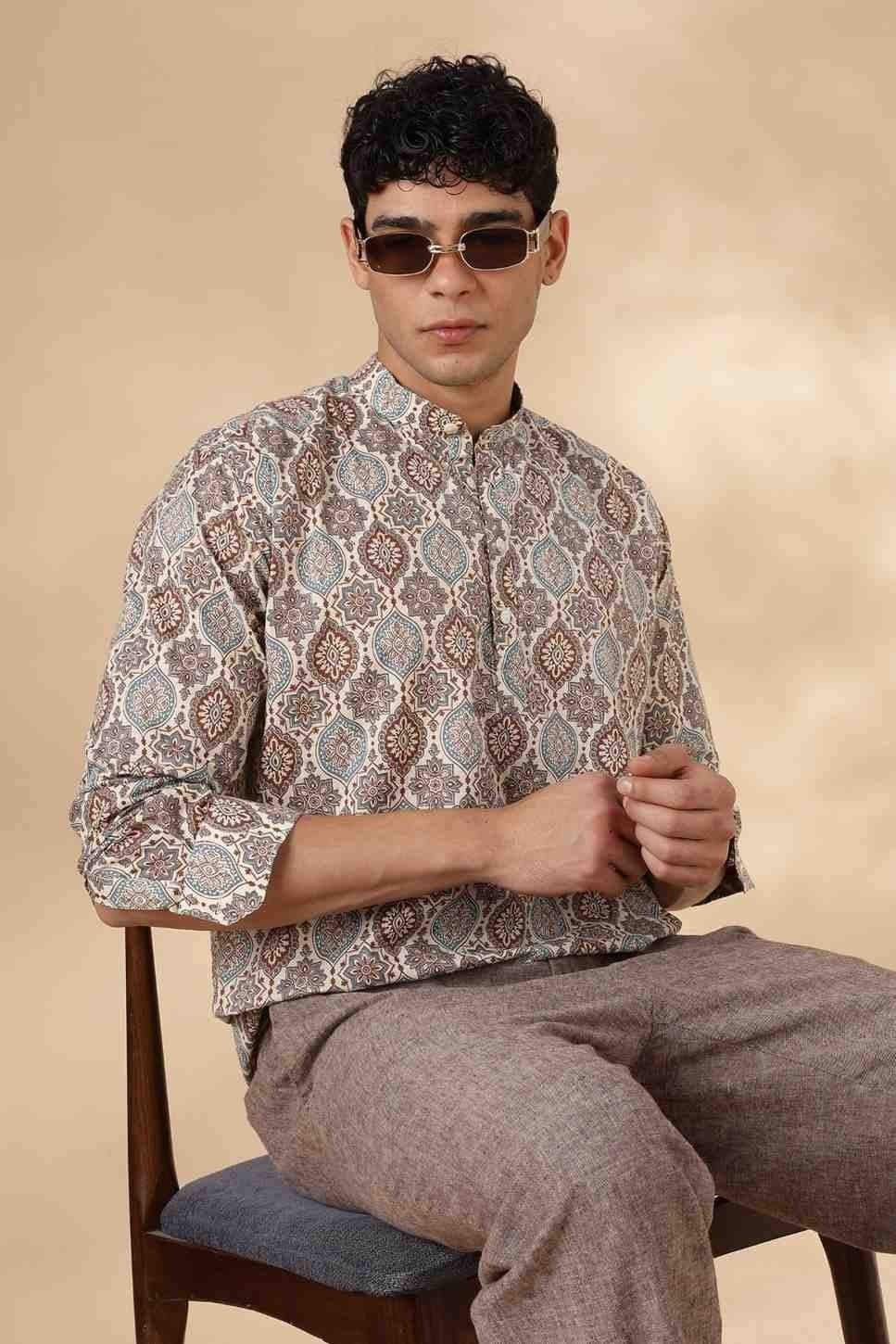 Ethnic Cotton Short Kurta for Men