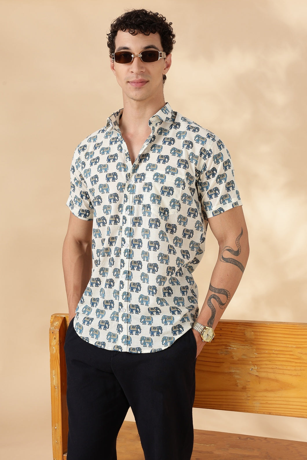 Stylish Printed Half Sleeve Shirt for Men