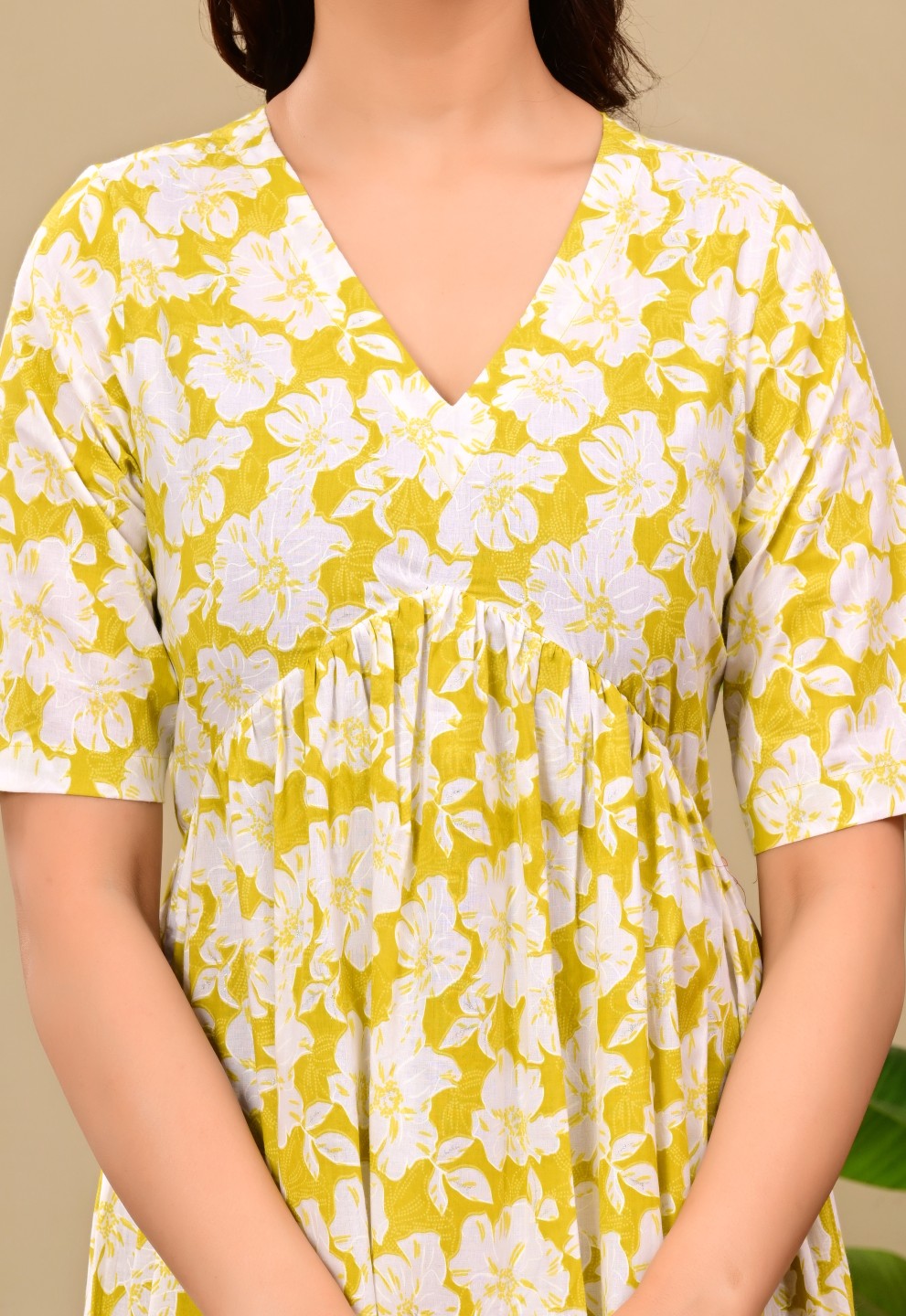 Women Floral Printed Flared Midi Dress