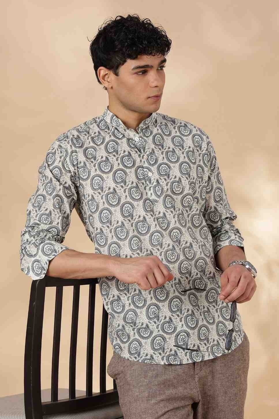 Ethnic Cotton Short Kurta for Men