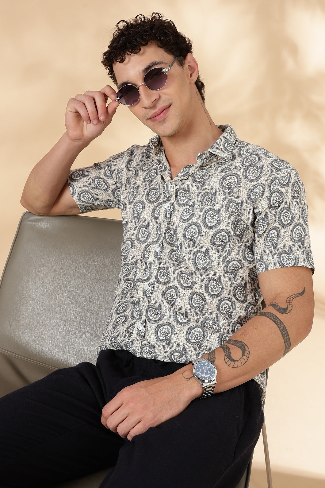 Stylish Printed Half Sleeve Shirt for Men