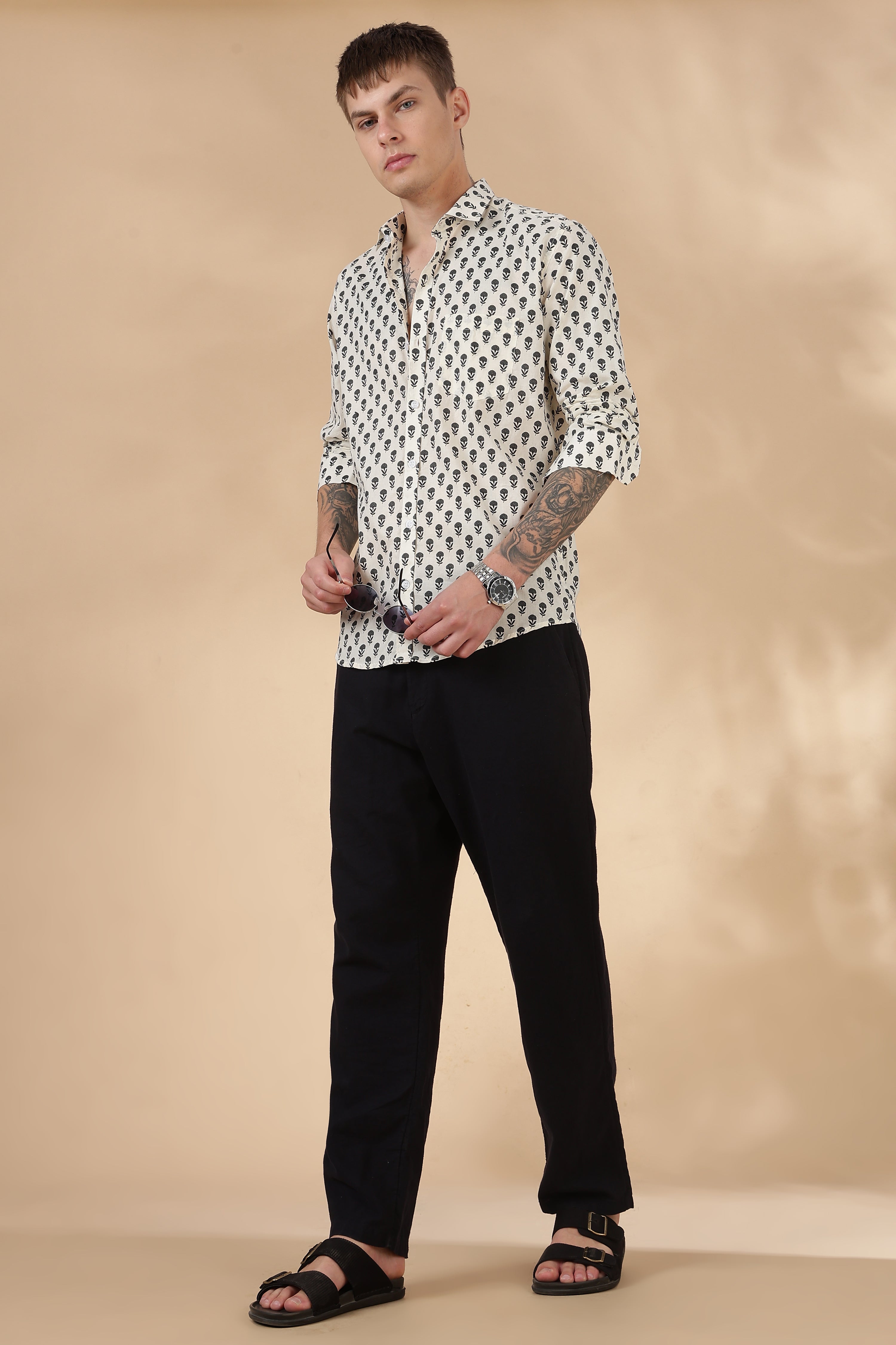 Men’s Full Sleeve Printed Cotton Shirt