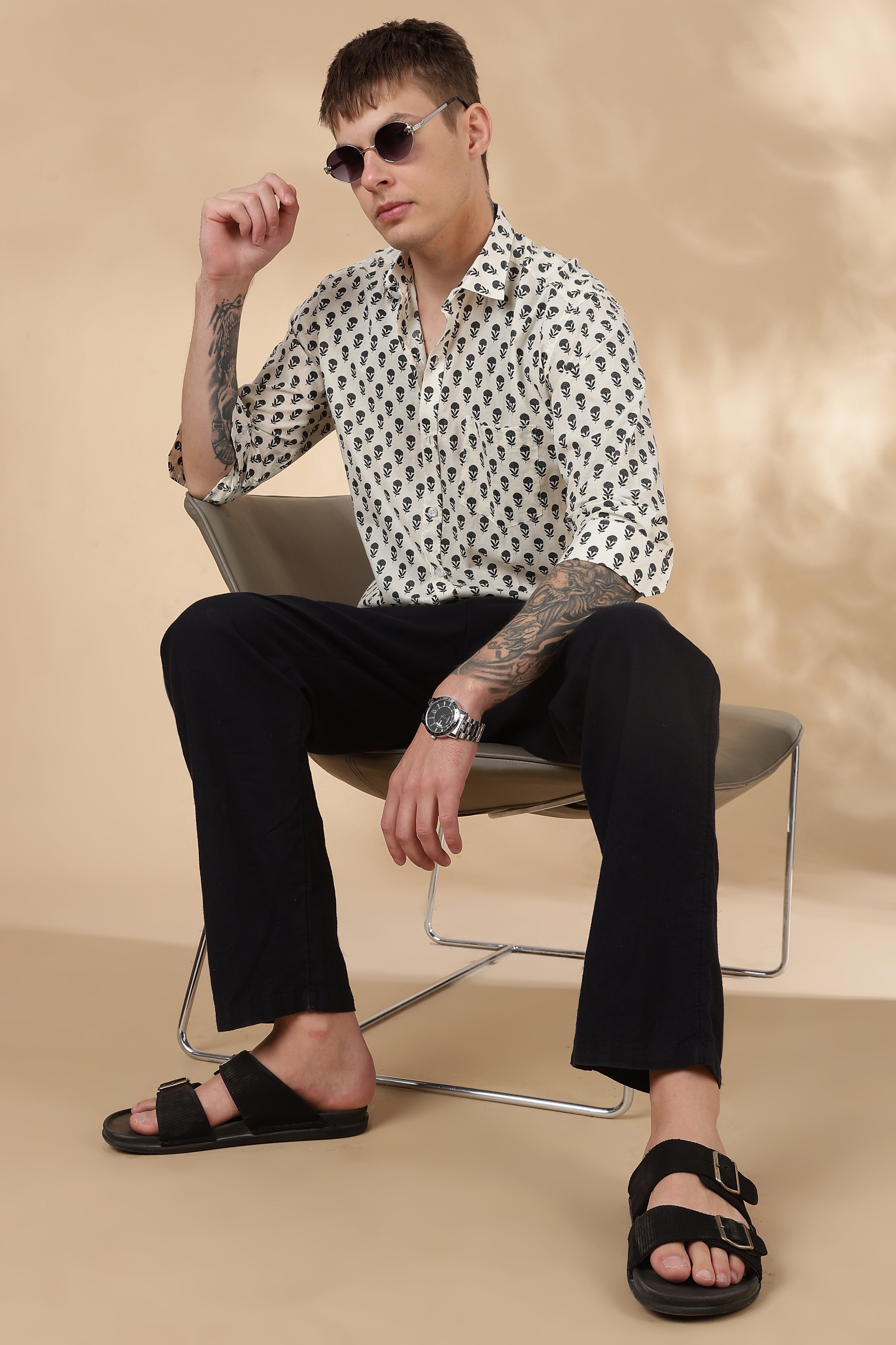 Men’s Full Sleeve Printed Cotton Shirt