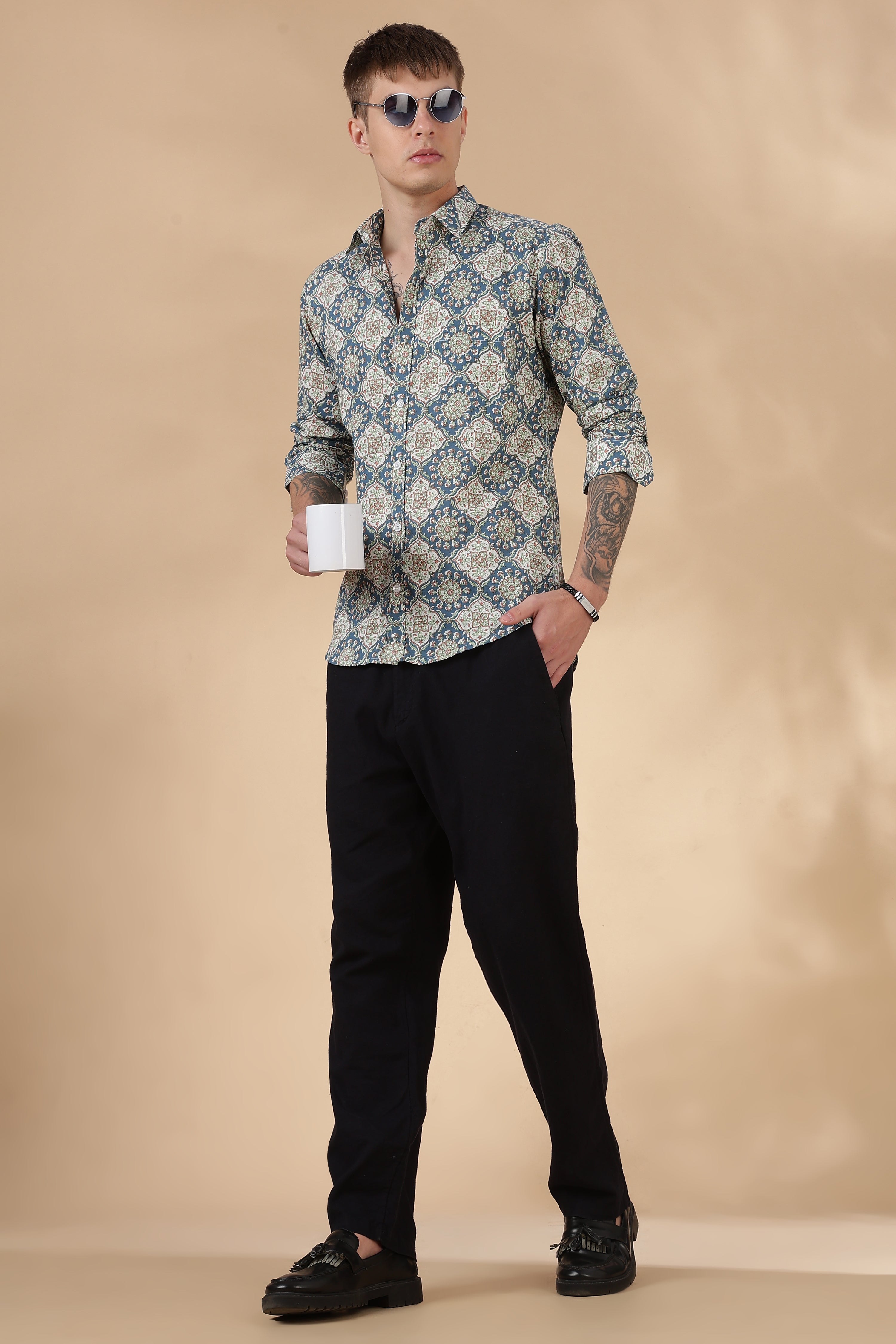 Men’s Full Sleeve Printed Cotton Shirt