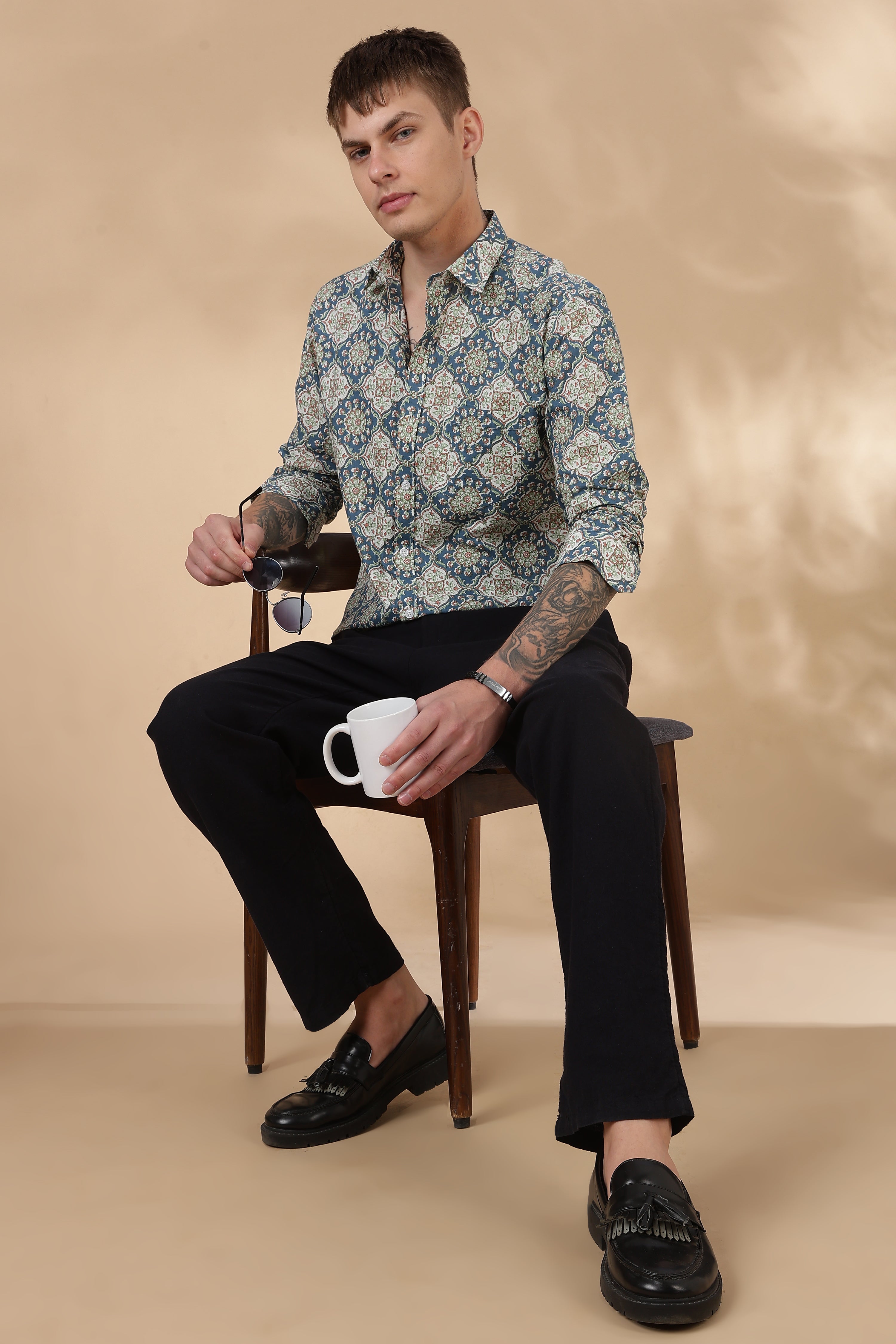 Men’s Full Sleeve Printed Cotton Shirt
