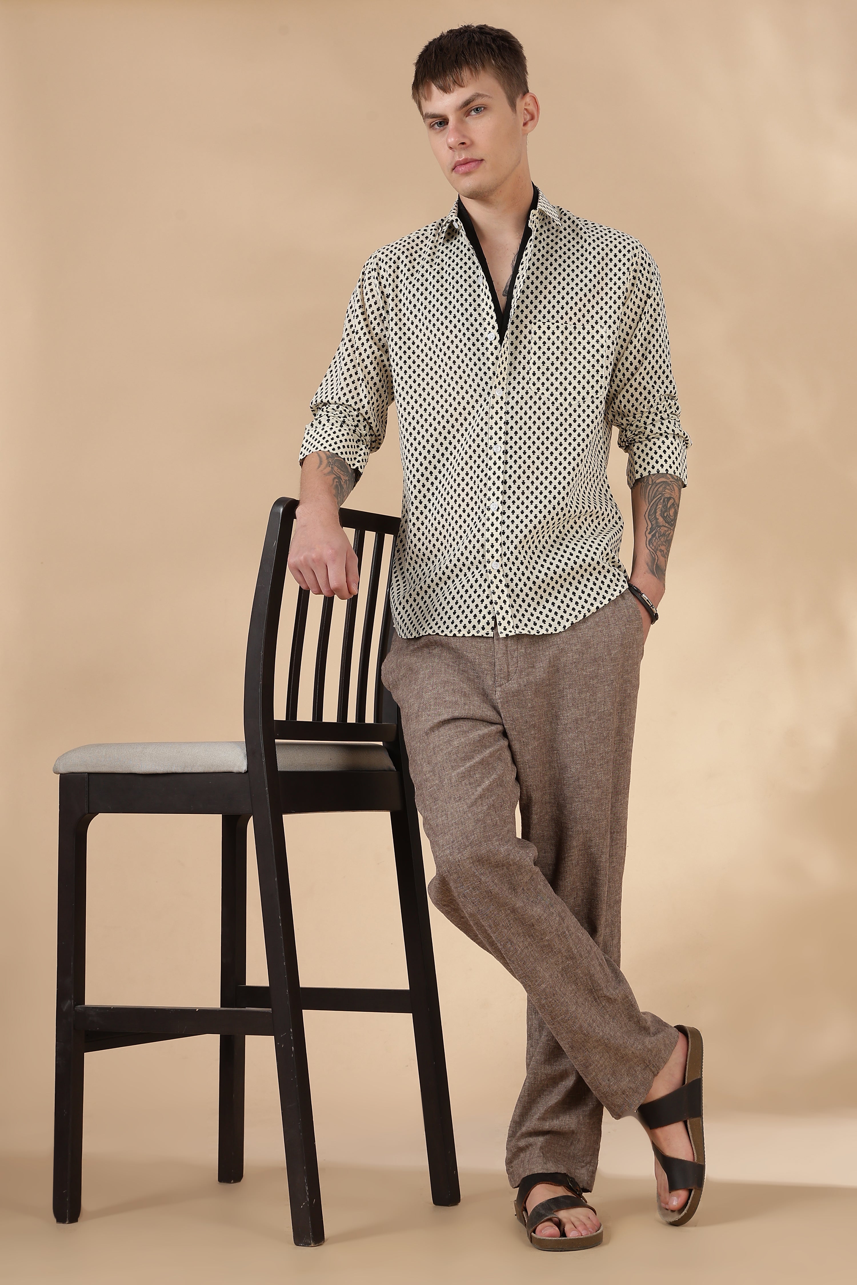 Men’s Full Sleeve Printed Cotton Shirt