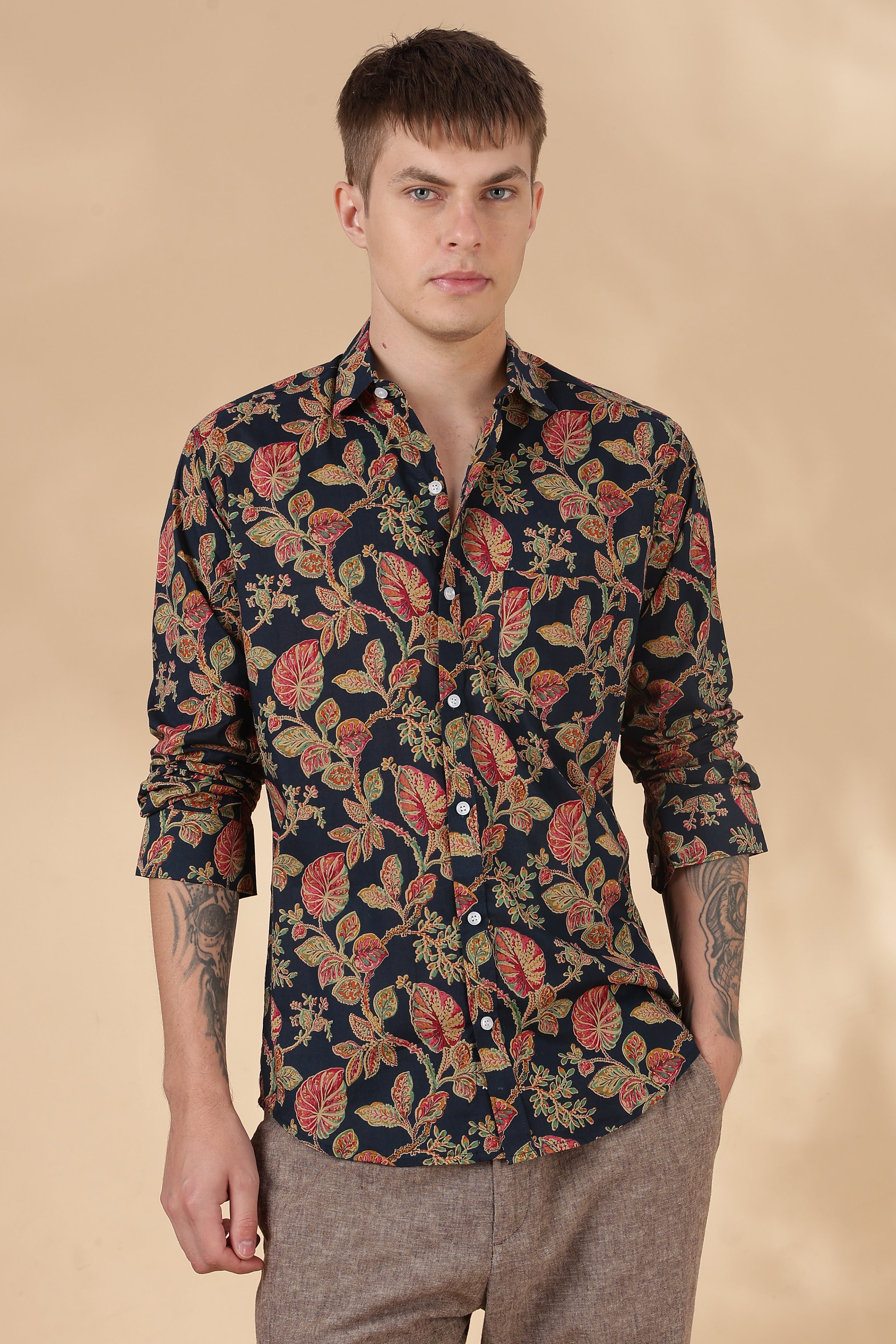 Men’s Full Sleeve Printed Cotton Shirt