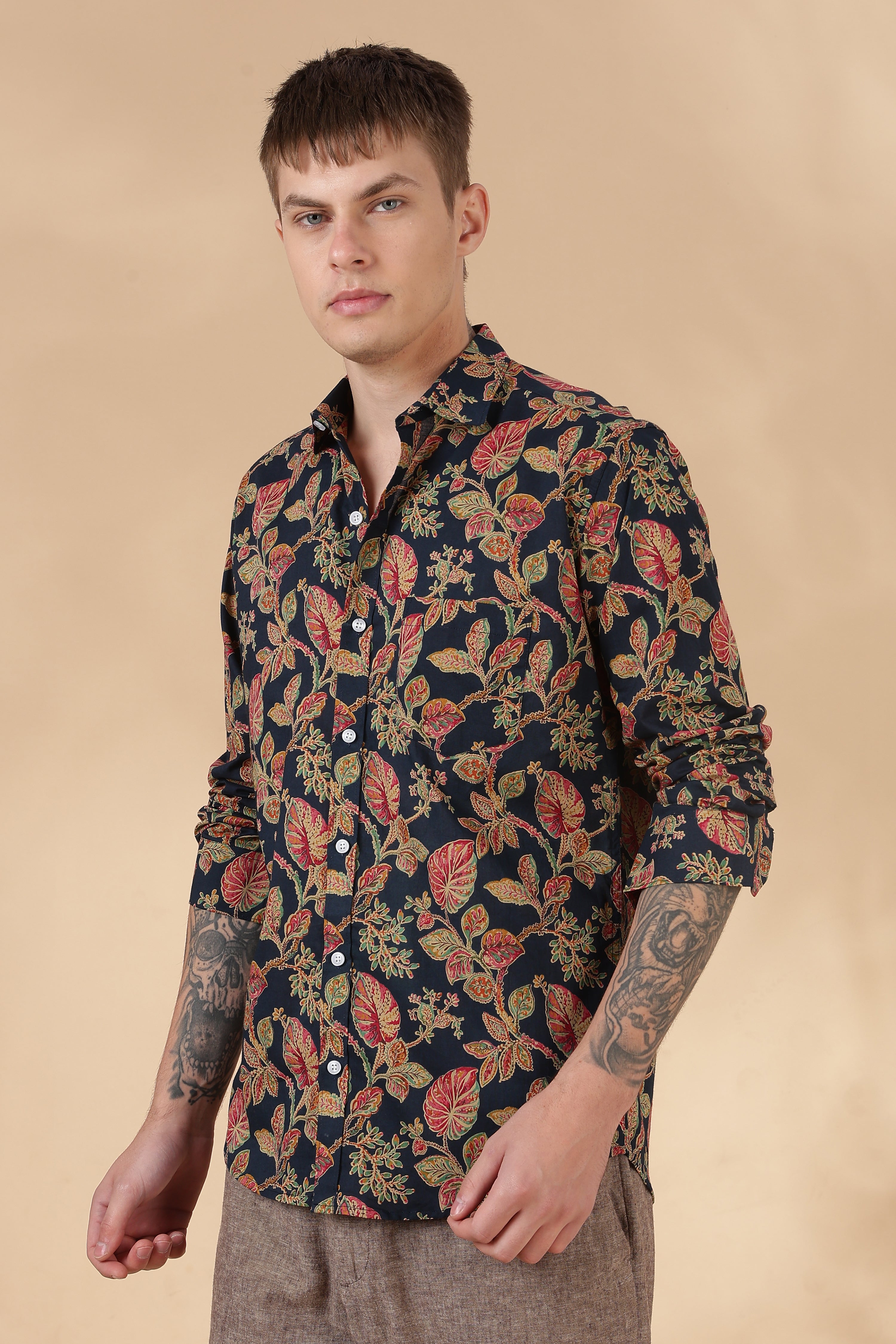 Men’s Full Sleeve Printed Cotton Shirt