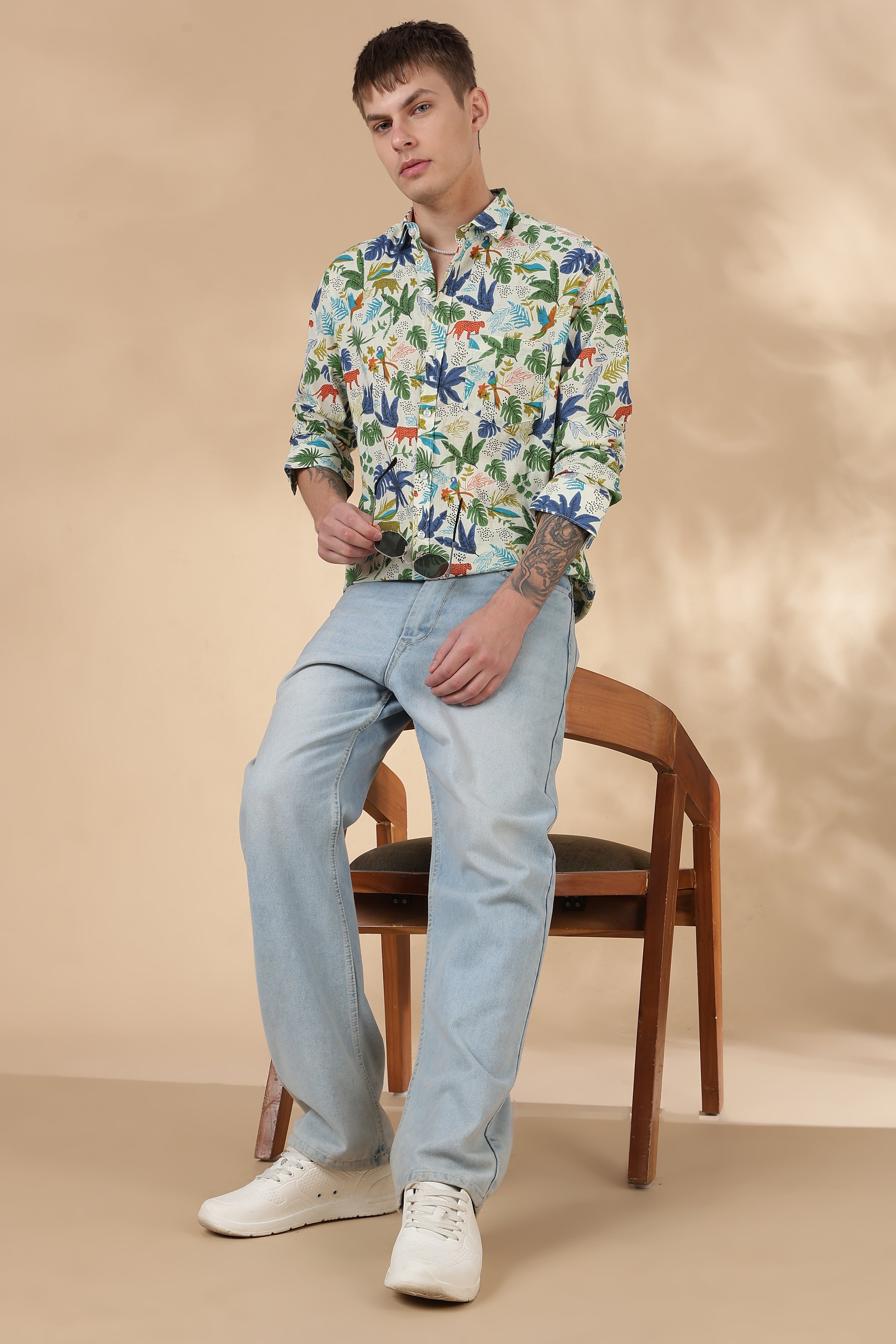 Men’s Full Sleeve Printed Cotton Shirt