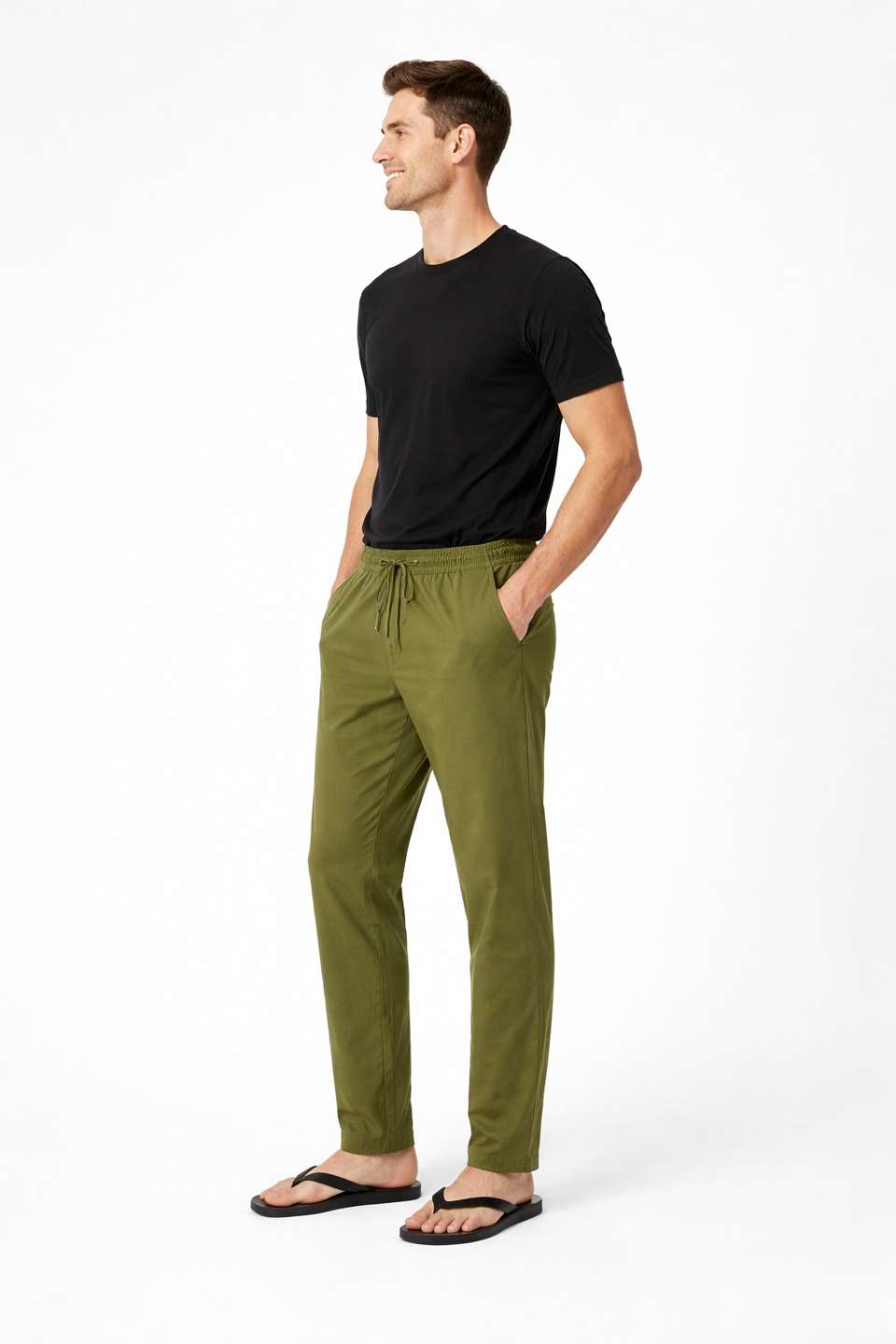 Men'S Solid Straight Fit Lounge Bottoms