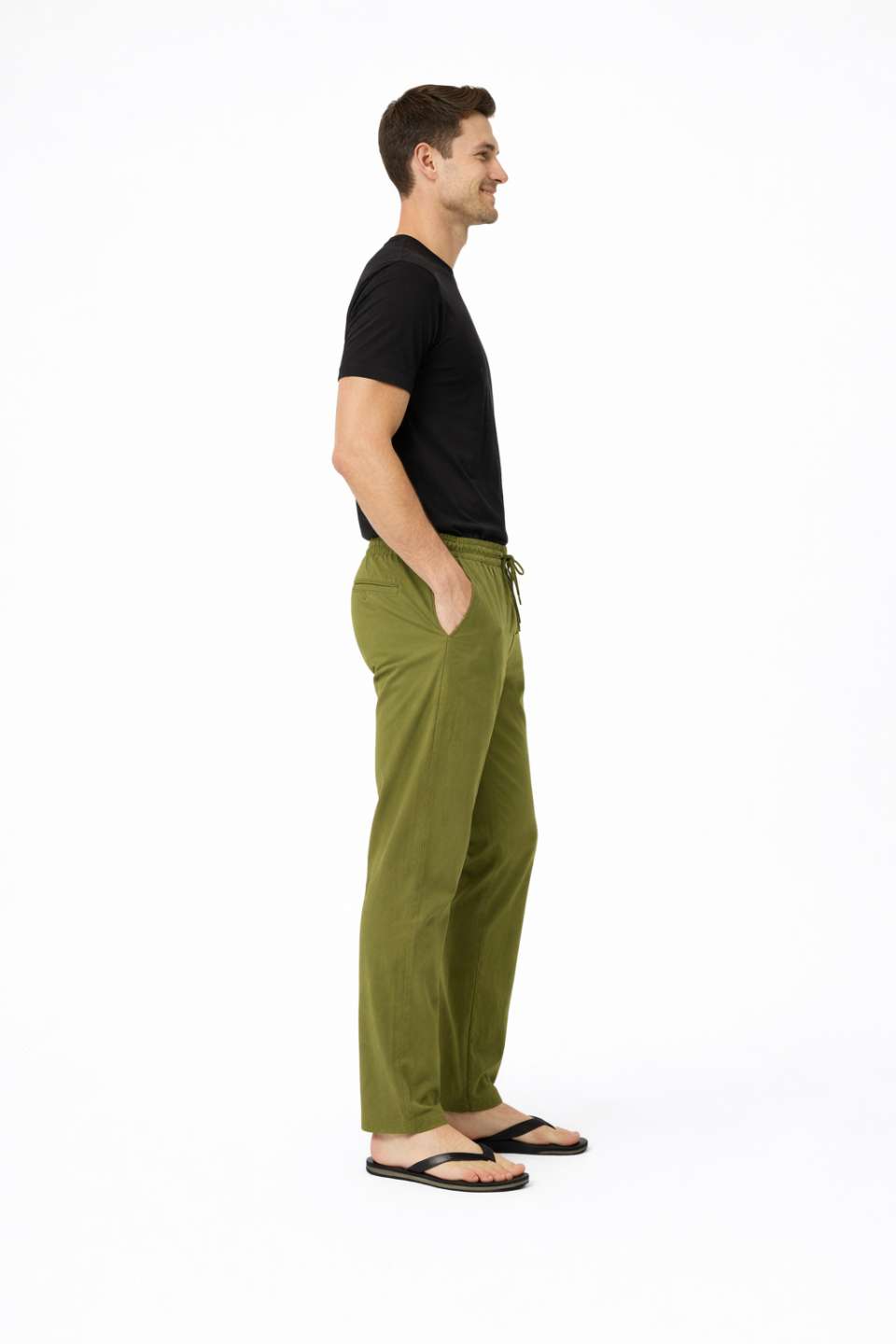 Men'S Solid Straight Fit Lounge Bottoms
