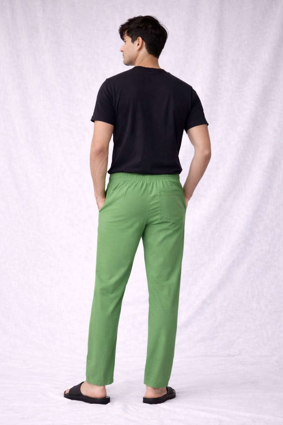 Men'S Solid Straight Fit Lounge Bottoms