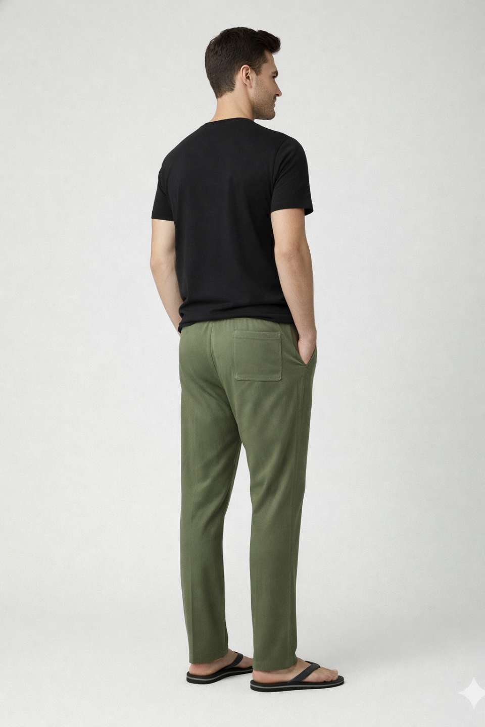 Men'S Solid Straight Fit Lounge Bottoms